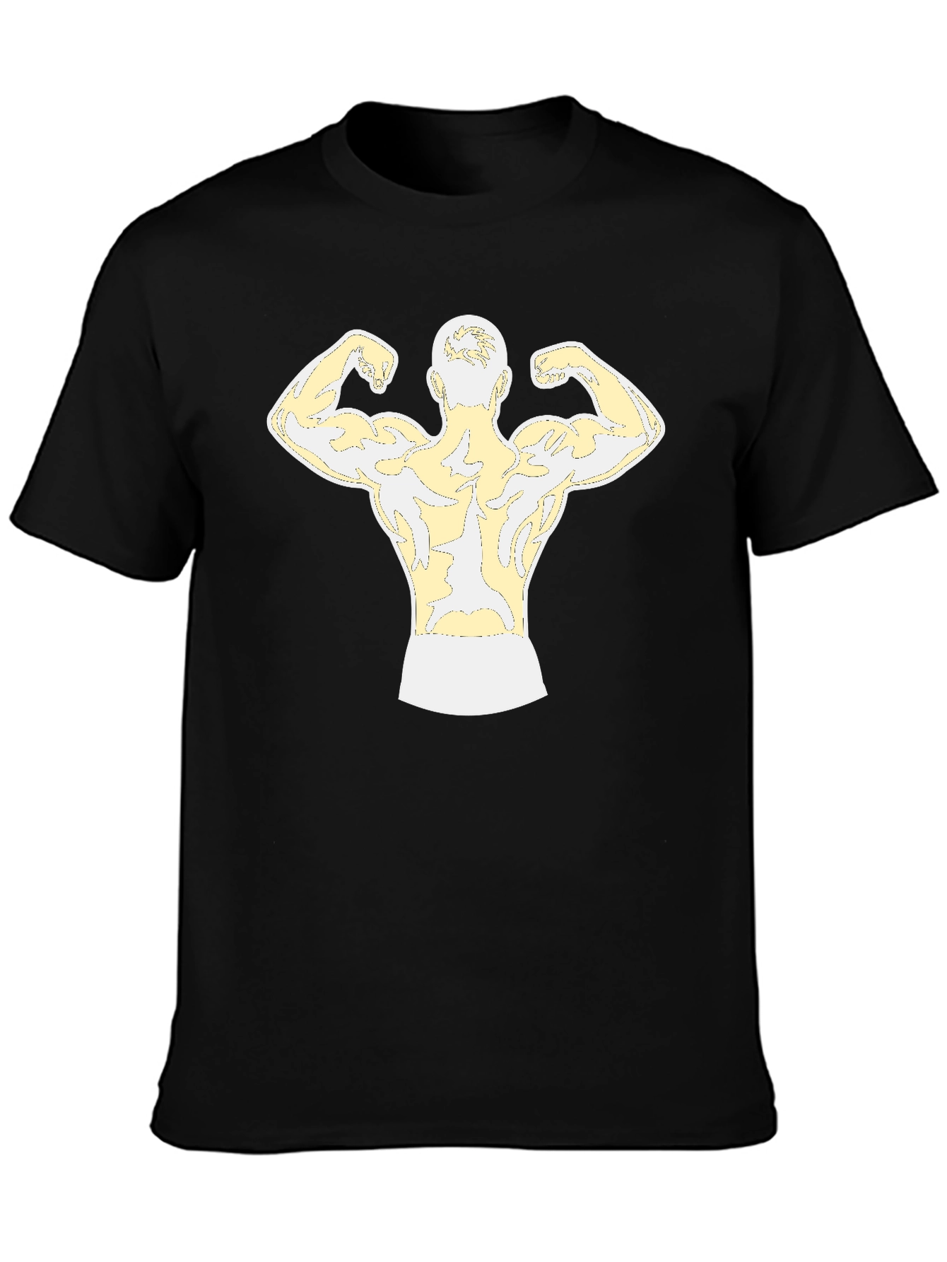 Muscle Man Graphic T-Shirt - Black