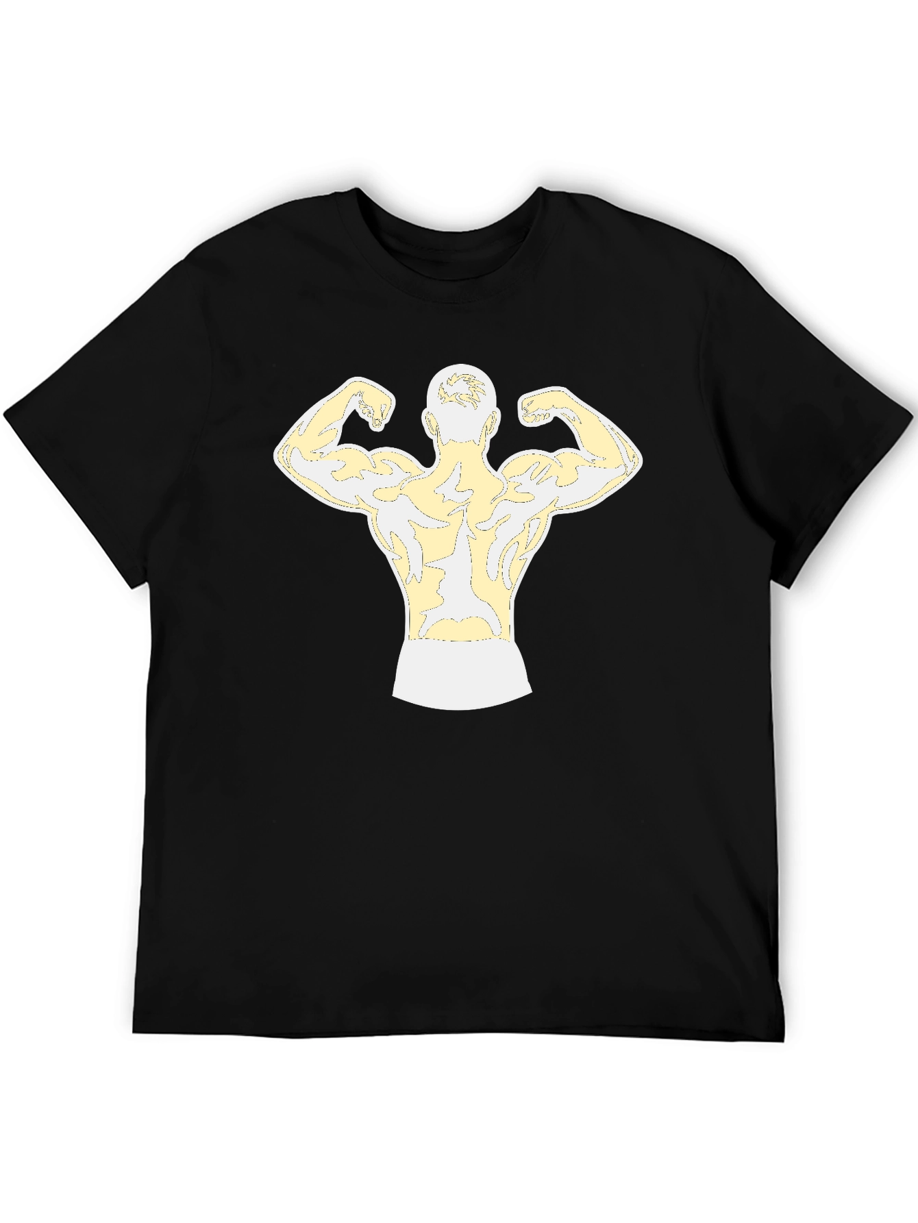 Muscle Man Graphic T-Shirt - Black