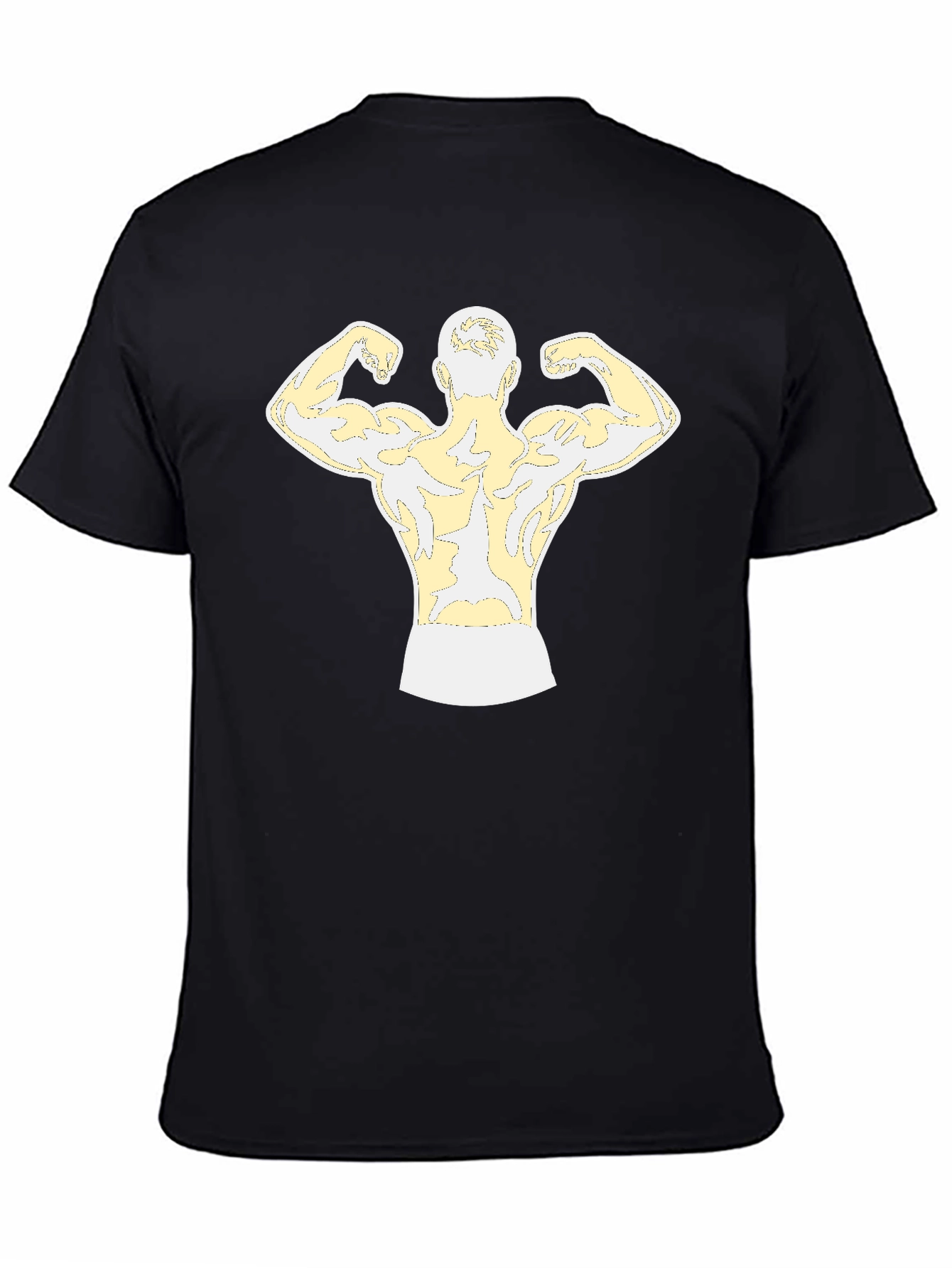 Muscle Man Graphic T-Shirt - Black