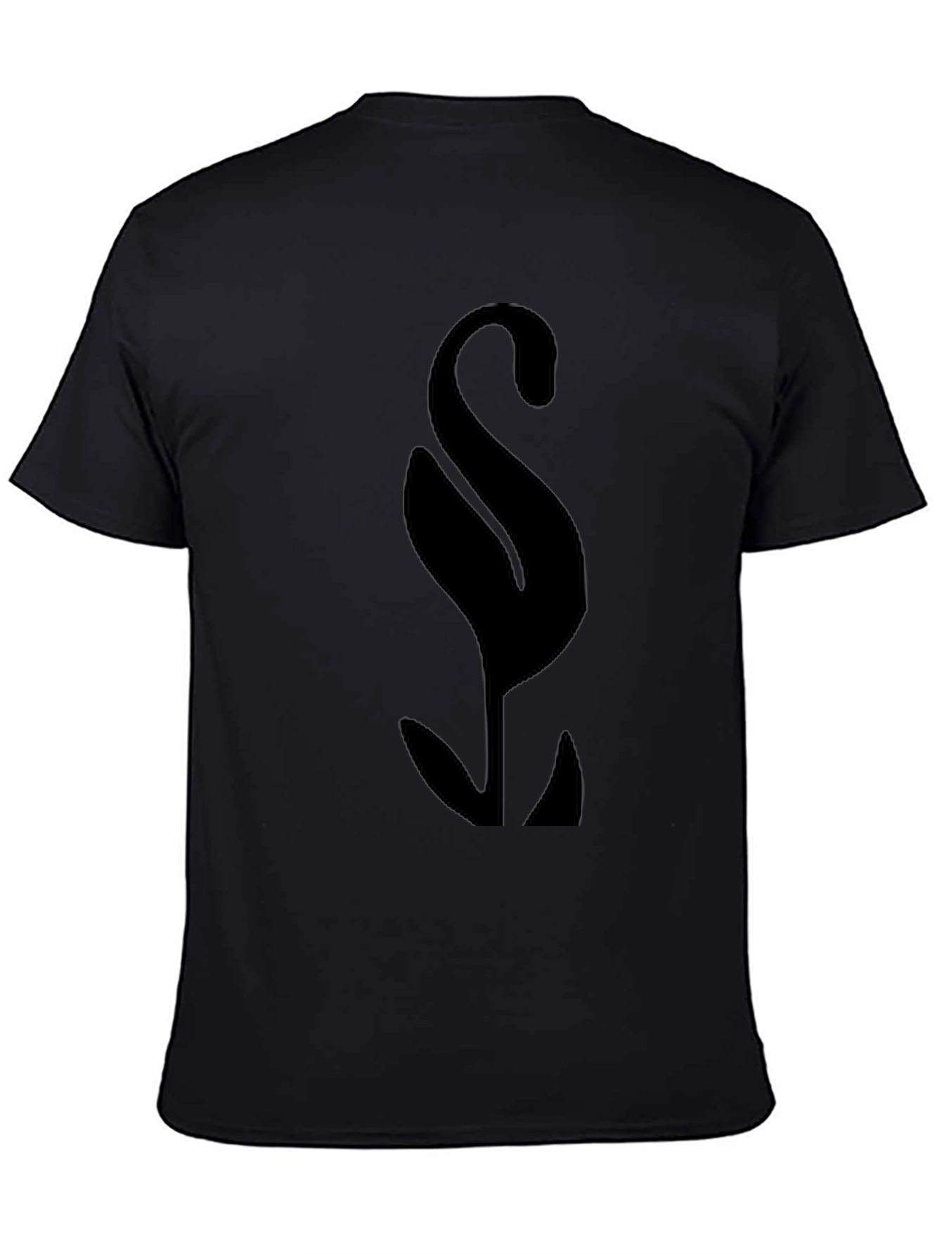 Mens Black Graphic Tee - Abstract Symbol Design