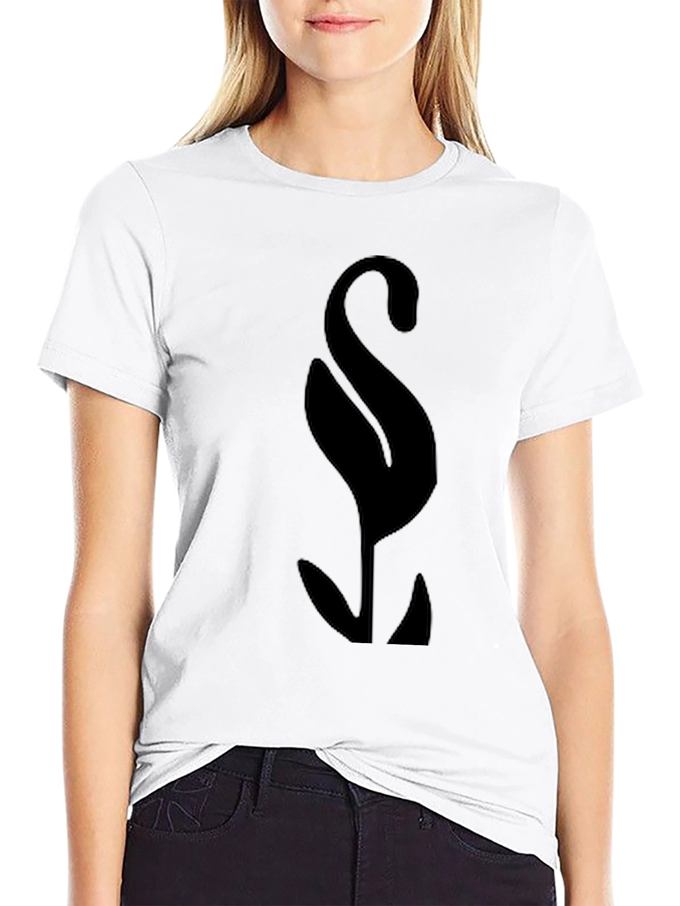 Mens Black Graphic Tee - Abstract Symbol Design