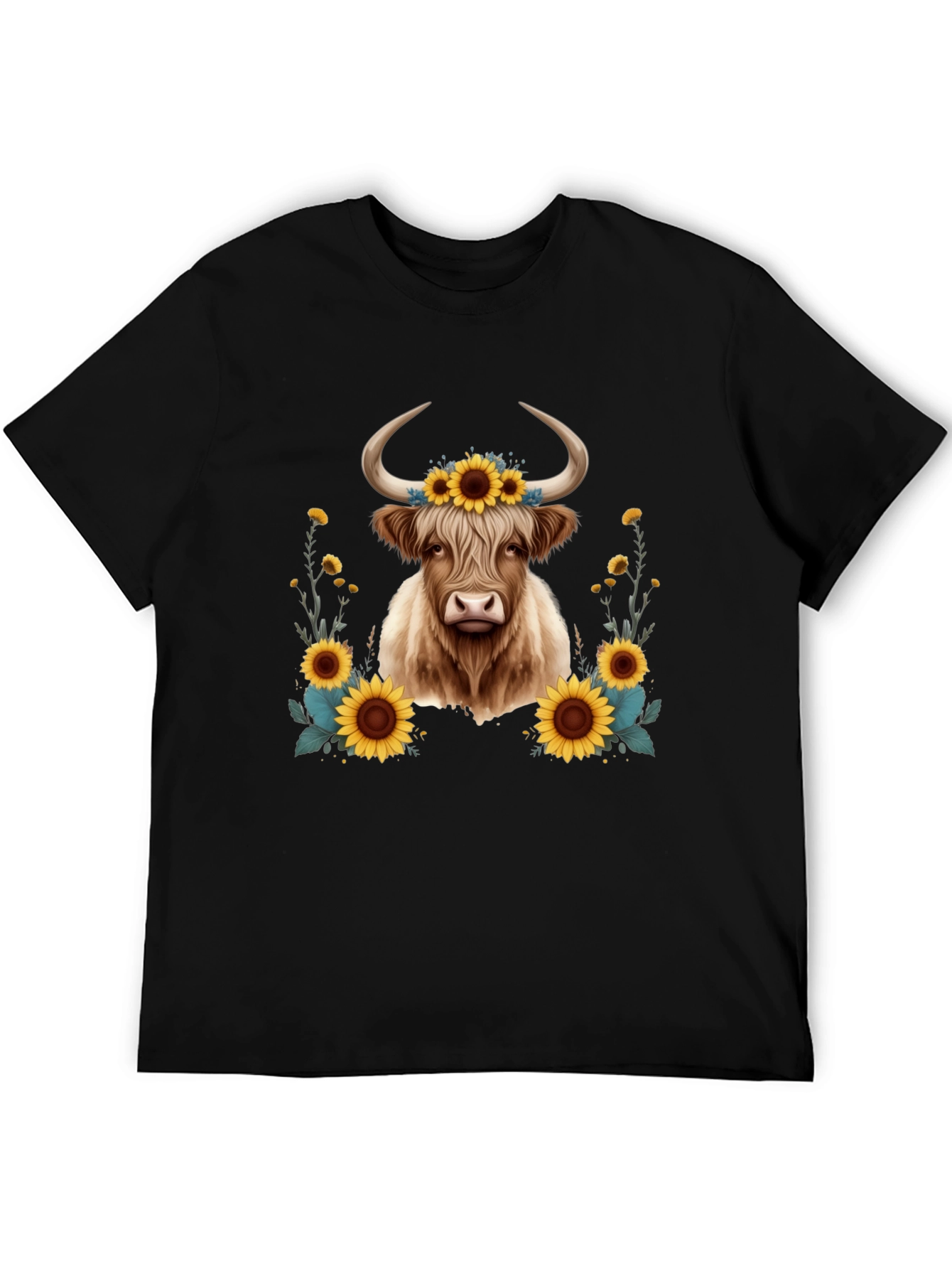 Highland Cow Sunflower T-Shirt