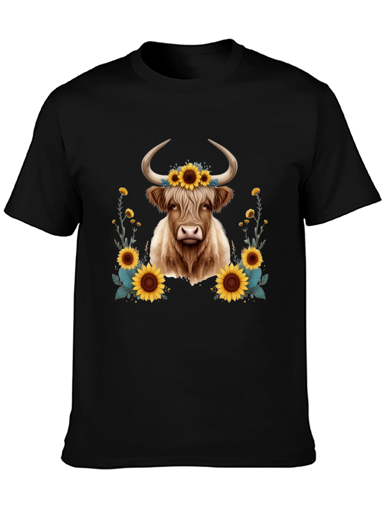 Highland Cow Sunflower T-Shirt