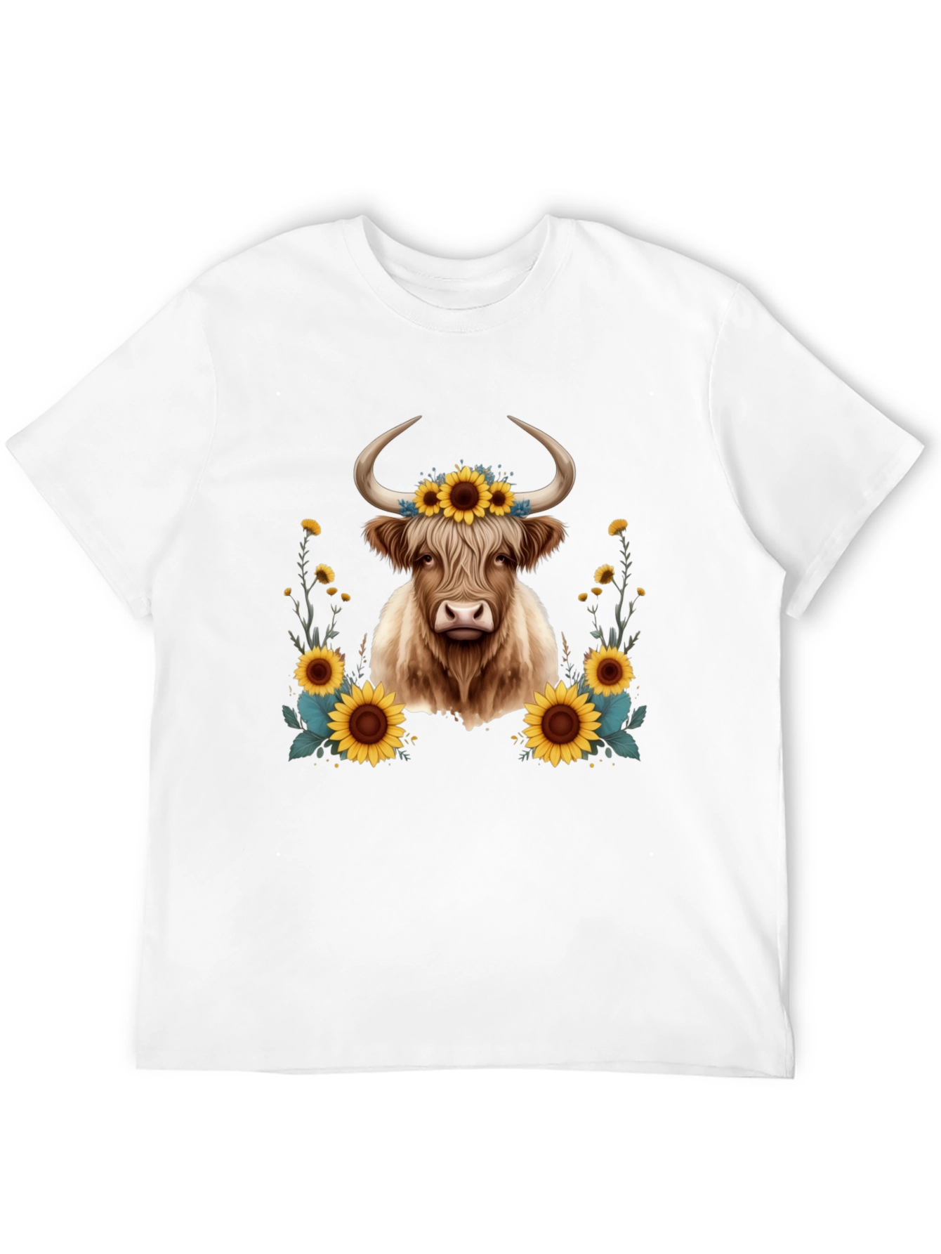 Highland Cow Sunflower T-Shirt