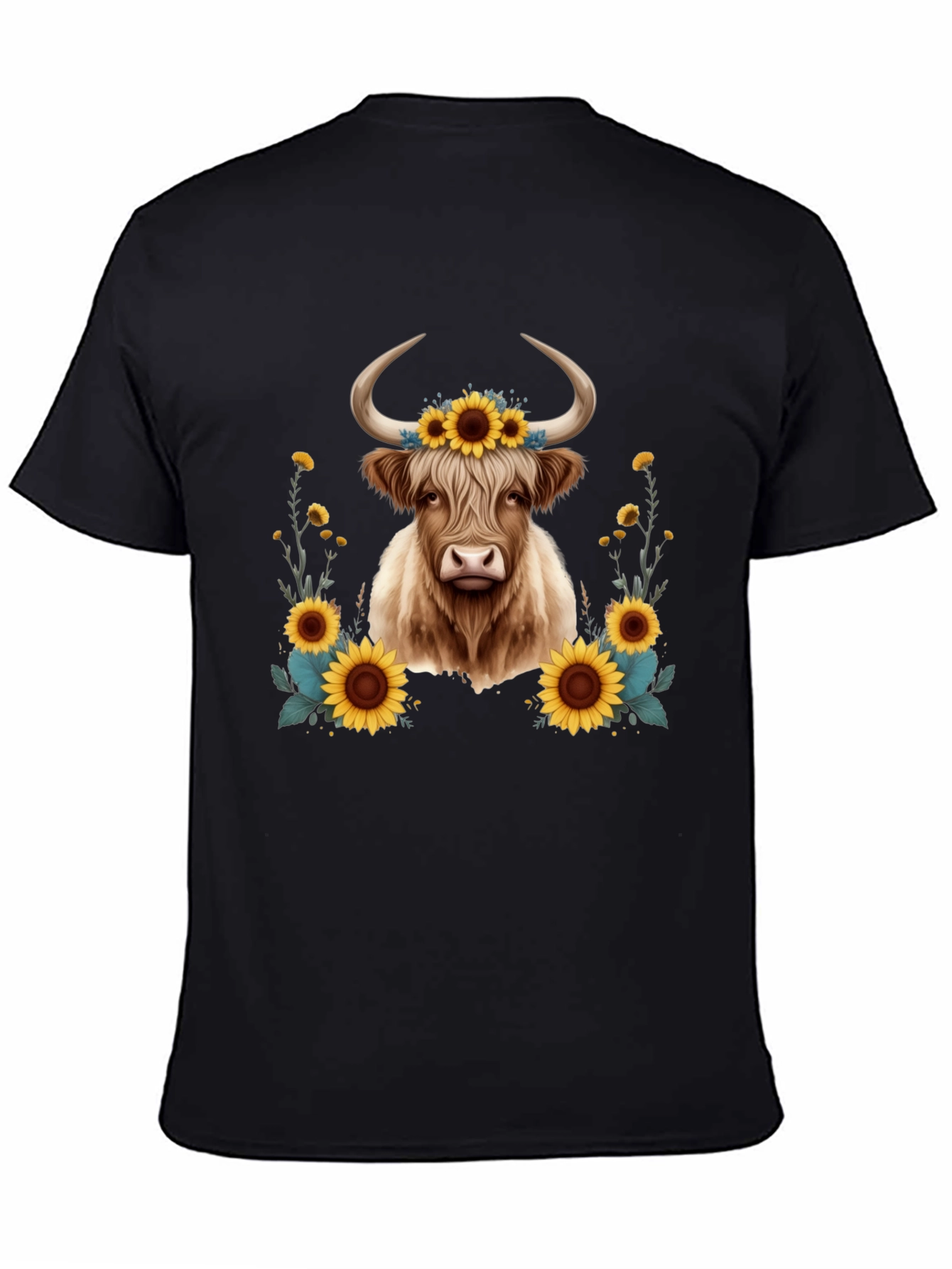 Highland Cow Sunflower T-Shirt