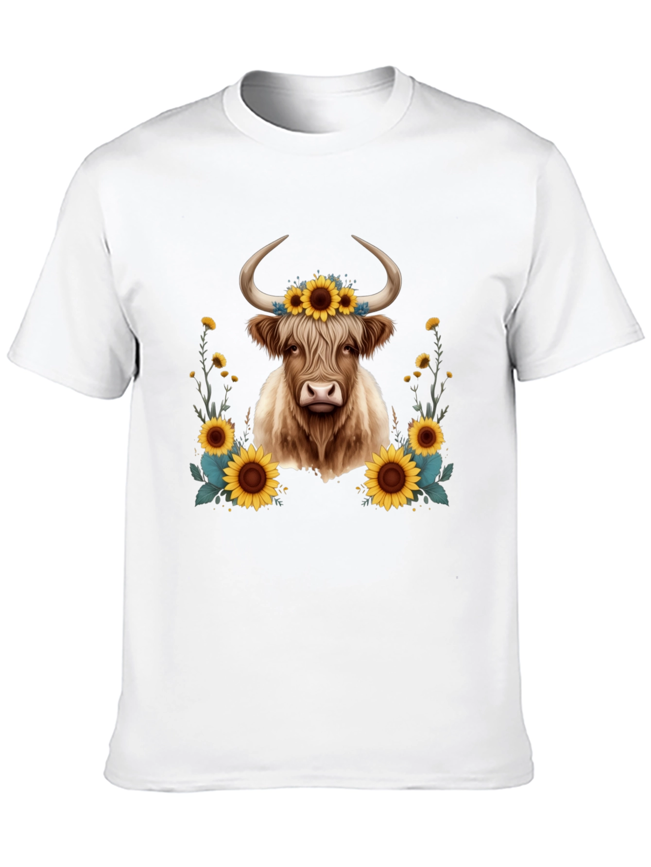 Highland Cow Sunflower T-Shirt