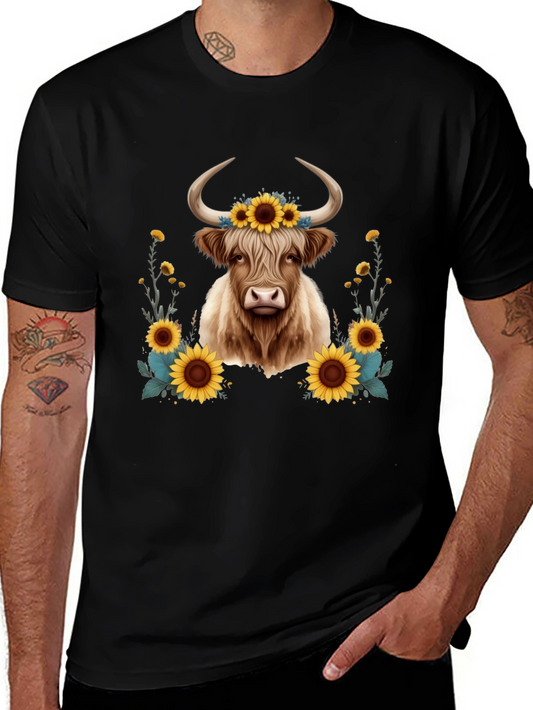 Highland Cow Sunflower T-Shirt