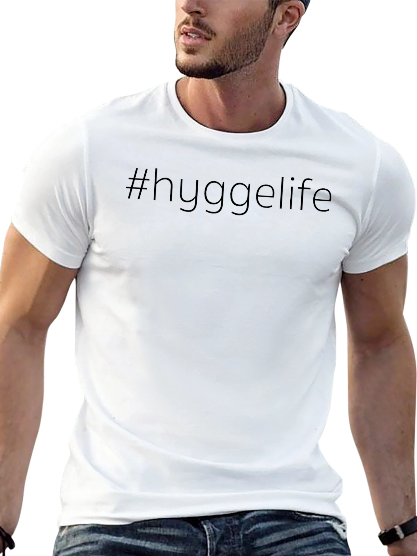 Hygge Life Black T-Shirt - Comfortable Casual Wear