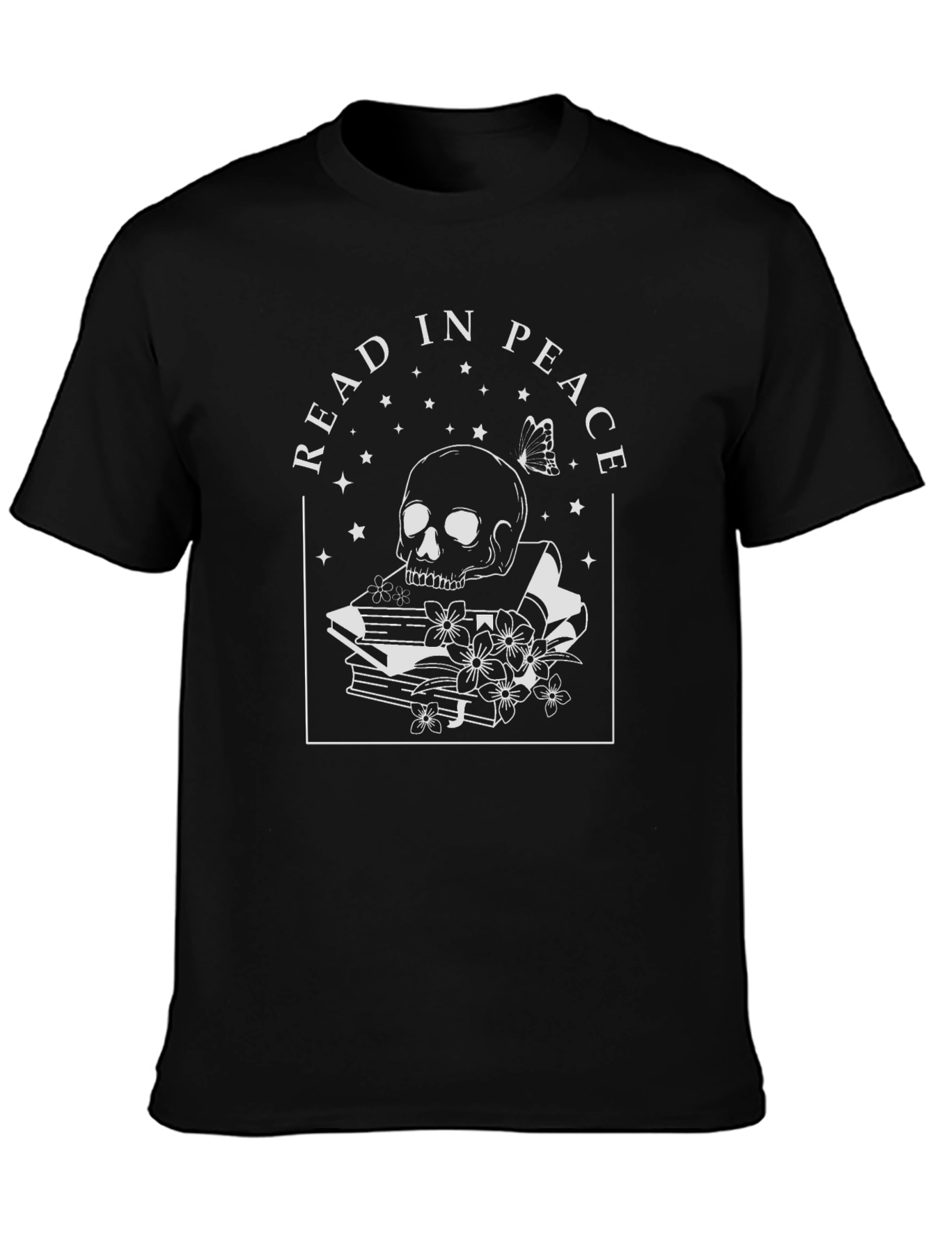Read In Peace Skull Graphic Tee