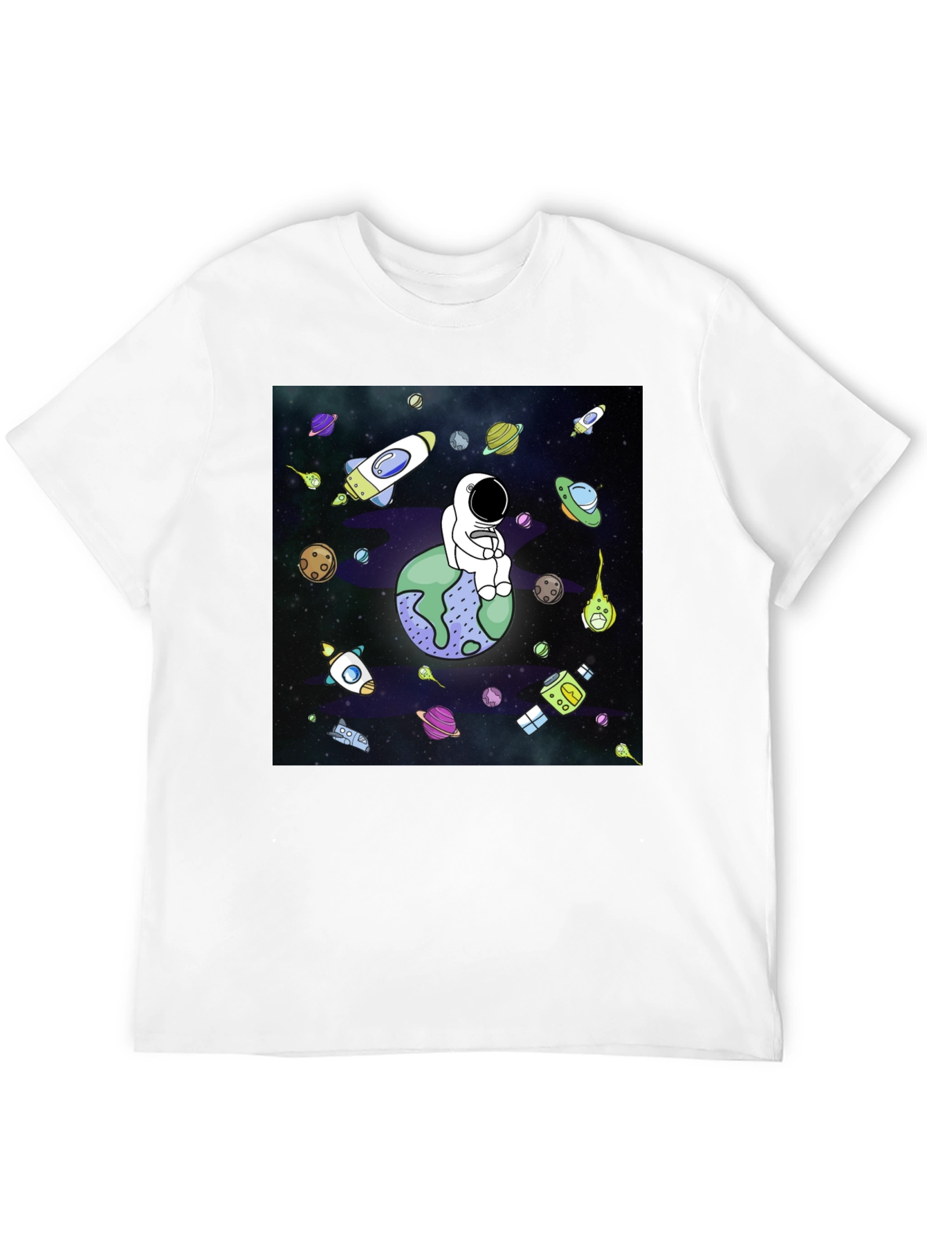 Astronaut Planet Graphic T-Shirt