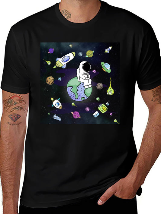 Astronaut Planet Graphic T-Shirt