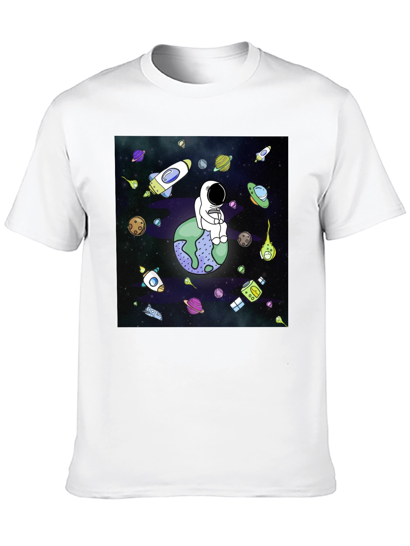 Astronaut Planet Graphic T-Shirt