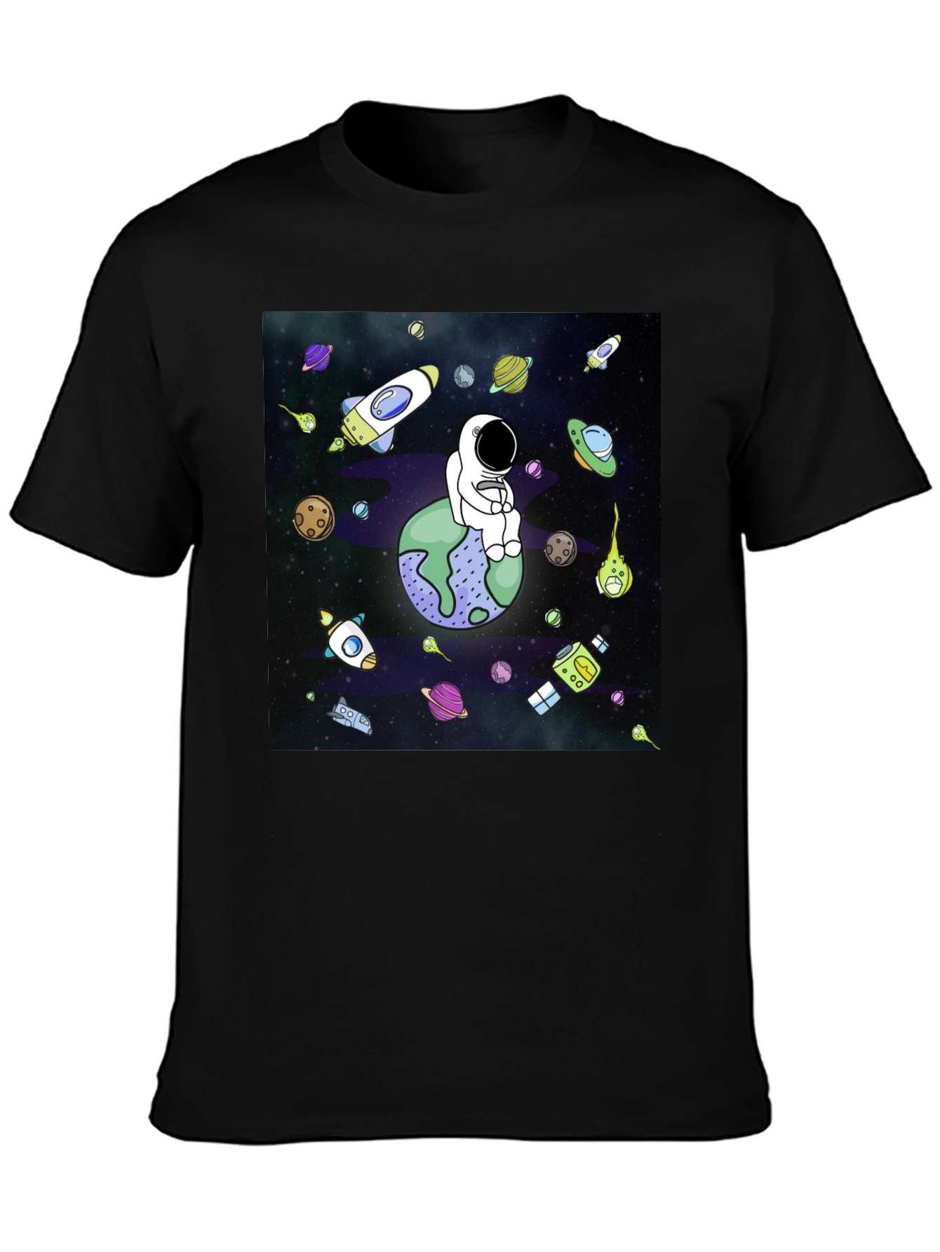 Astronaut Planet Graphic T-Shirt