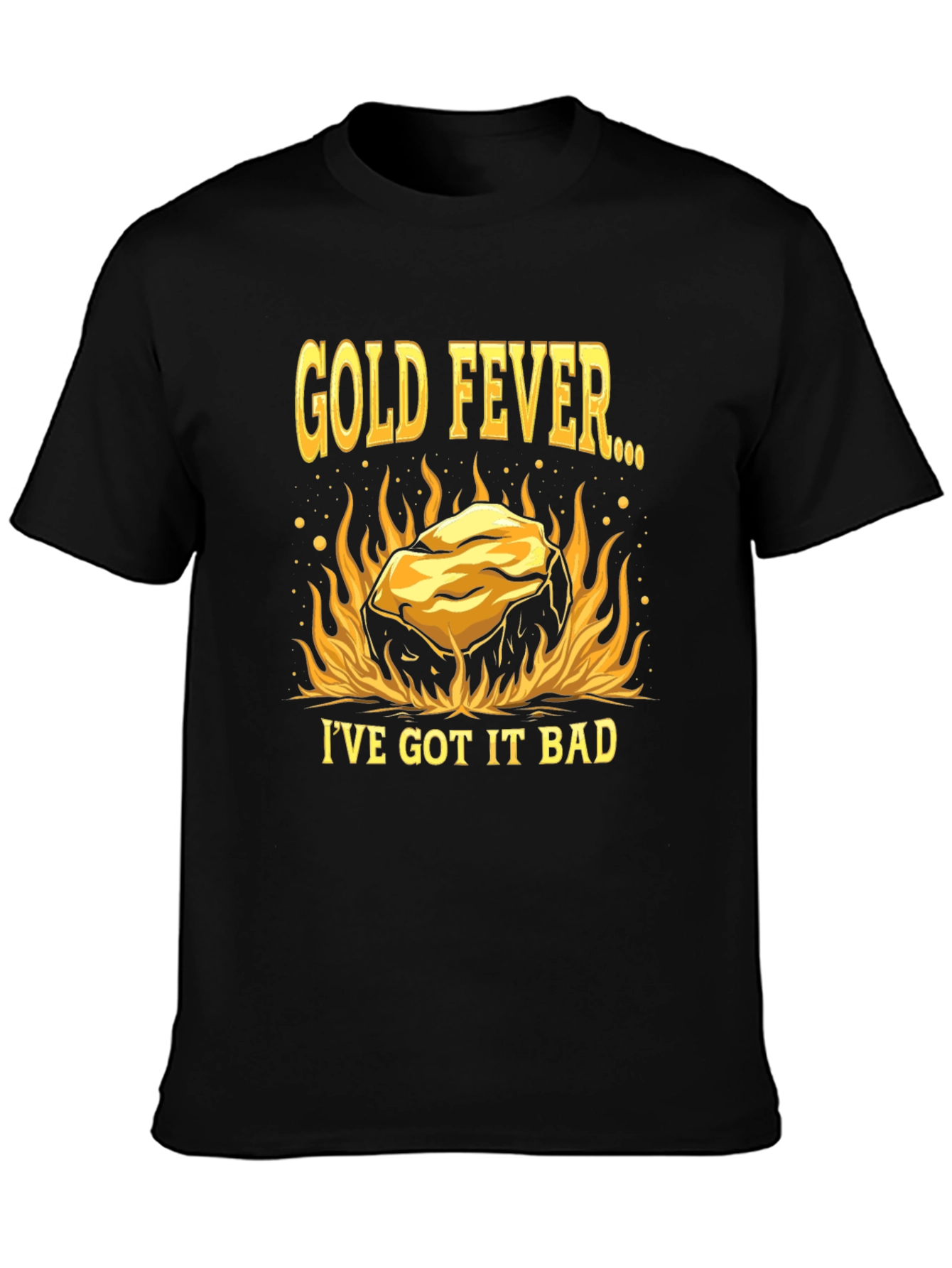 Gold Fever Black T-Shirt