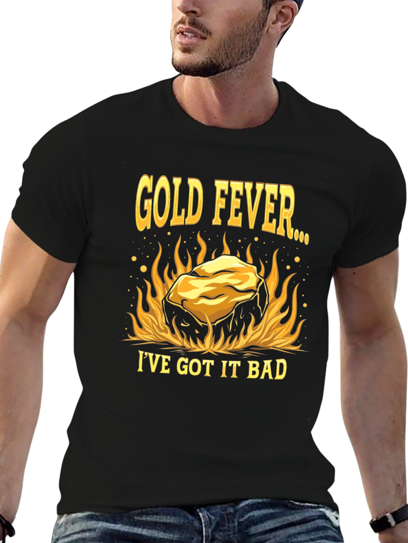 Gold Fever Black T-Shirt