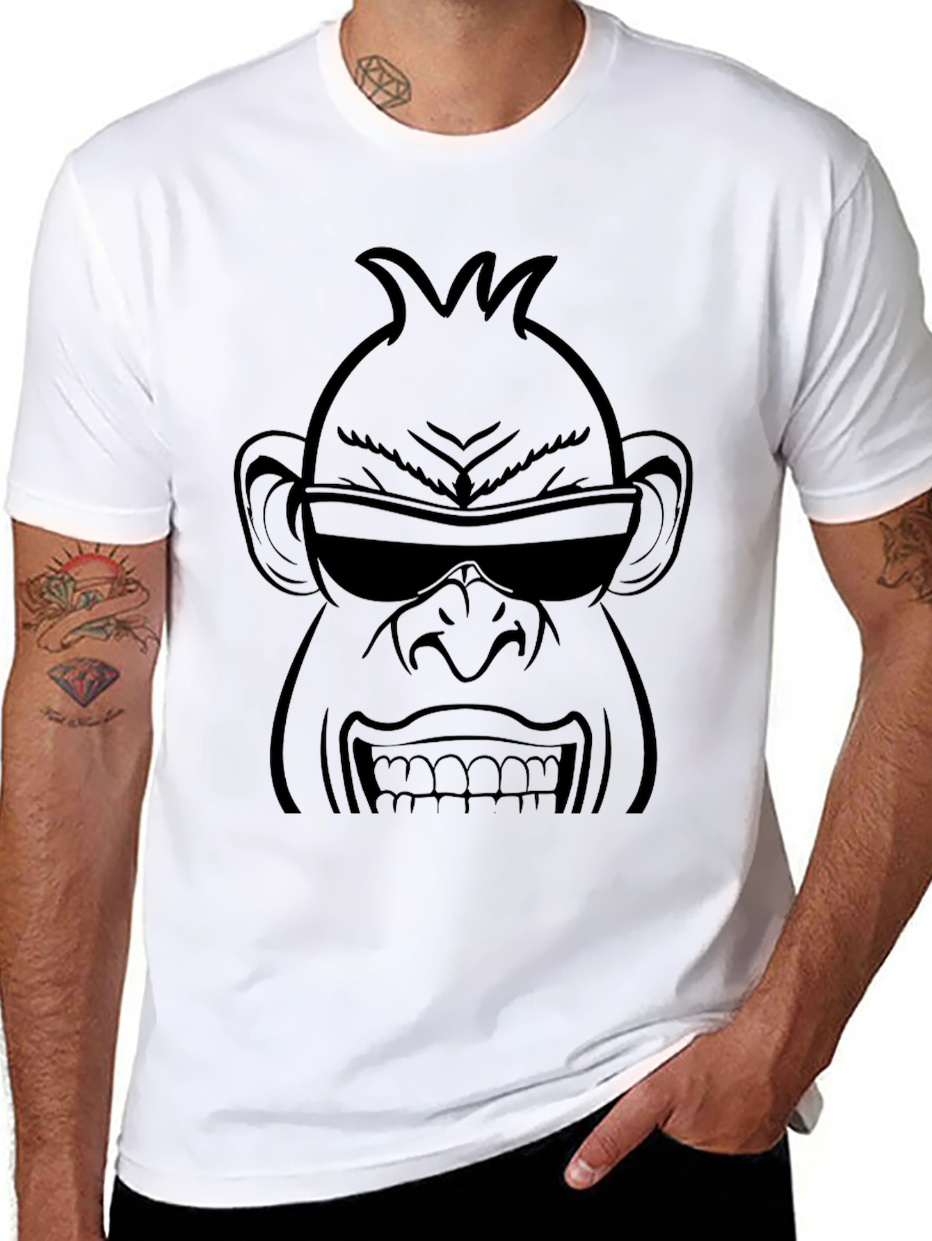 Cool Gorilla Graphic Tee - Black