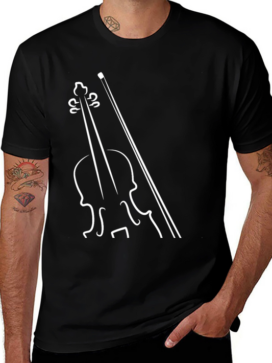 Violin Graphic Tee - Classic Musicians Style