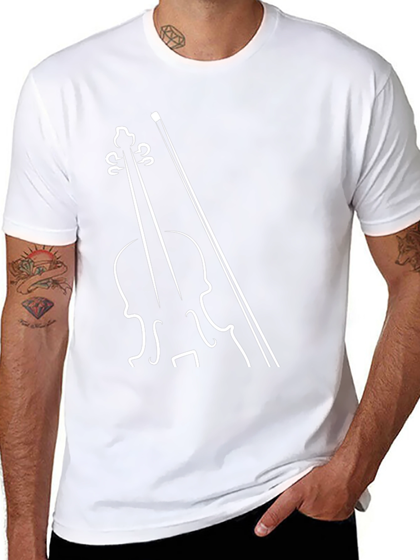 Violin Graphic Tee - Classic Musicians Style