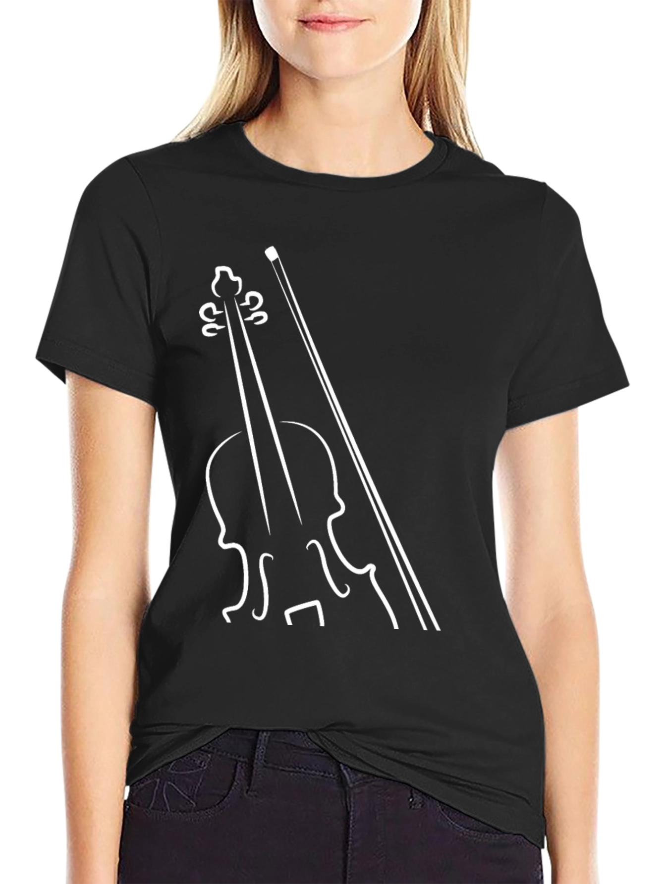Violin Graphic Tee - Classic Musicians Style