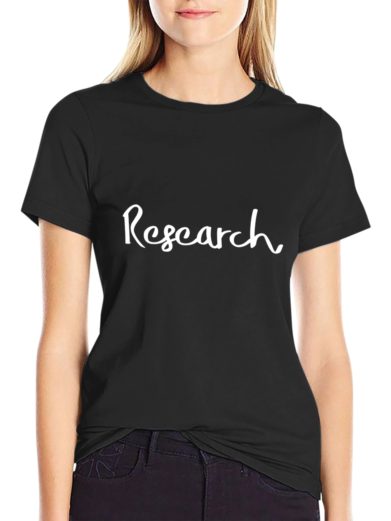 Research Black Cotton T-Shirt