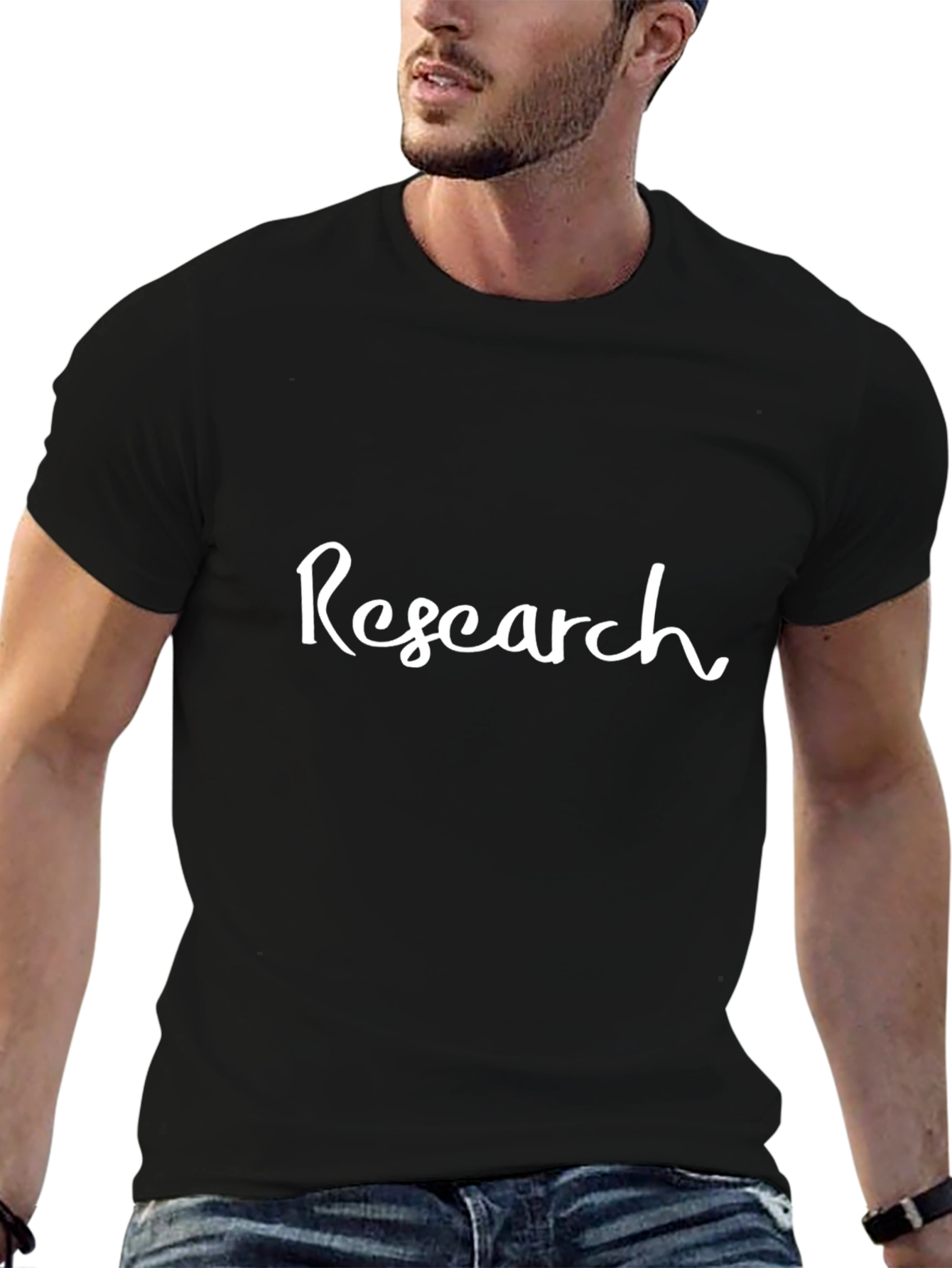 Research Black Cotton T-Shirt