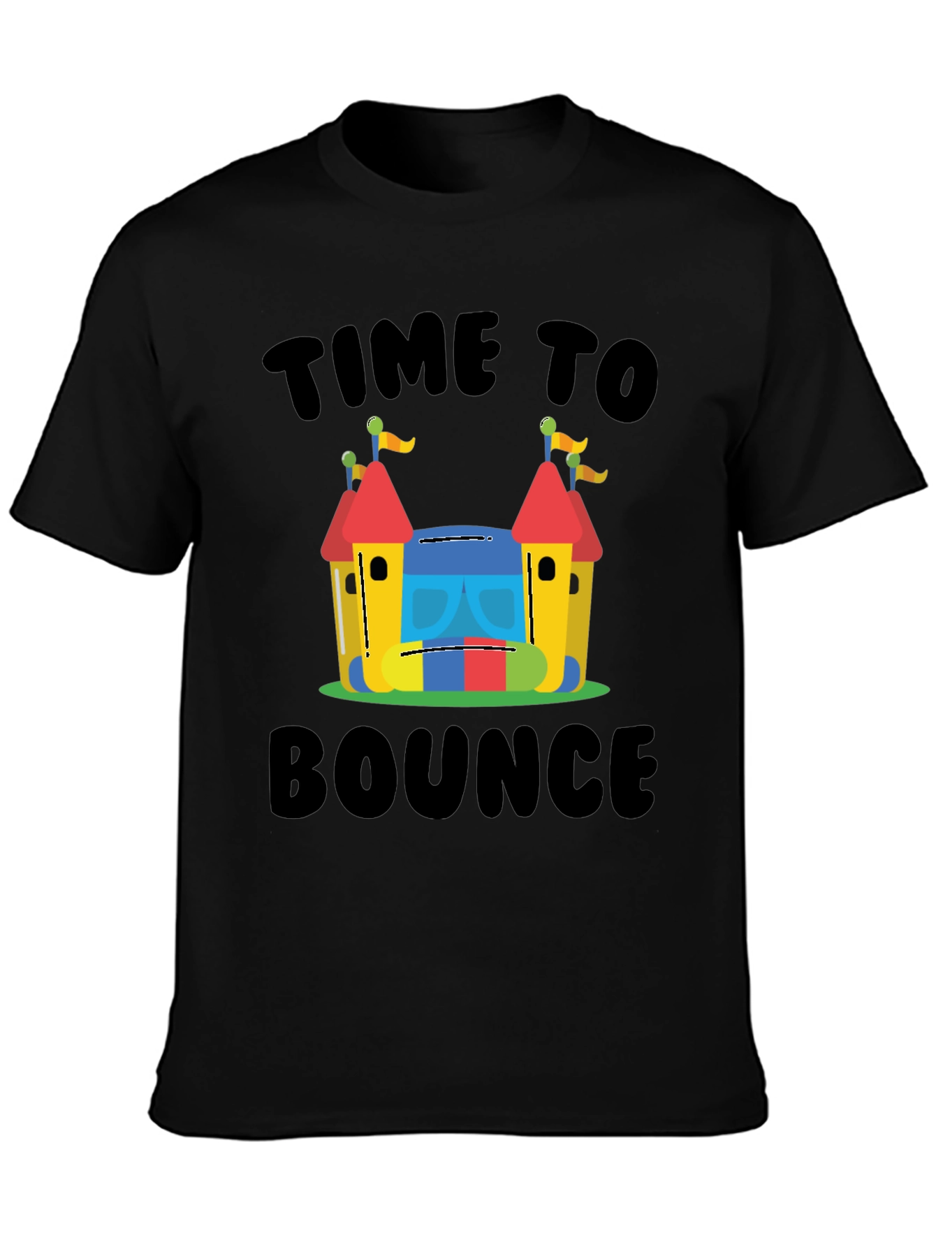 Time To Bounce T-Shirt - Fun Inflatable Castle Design