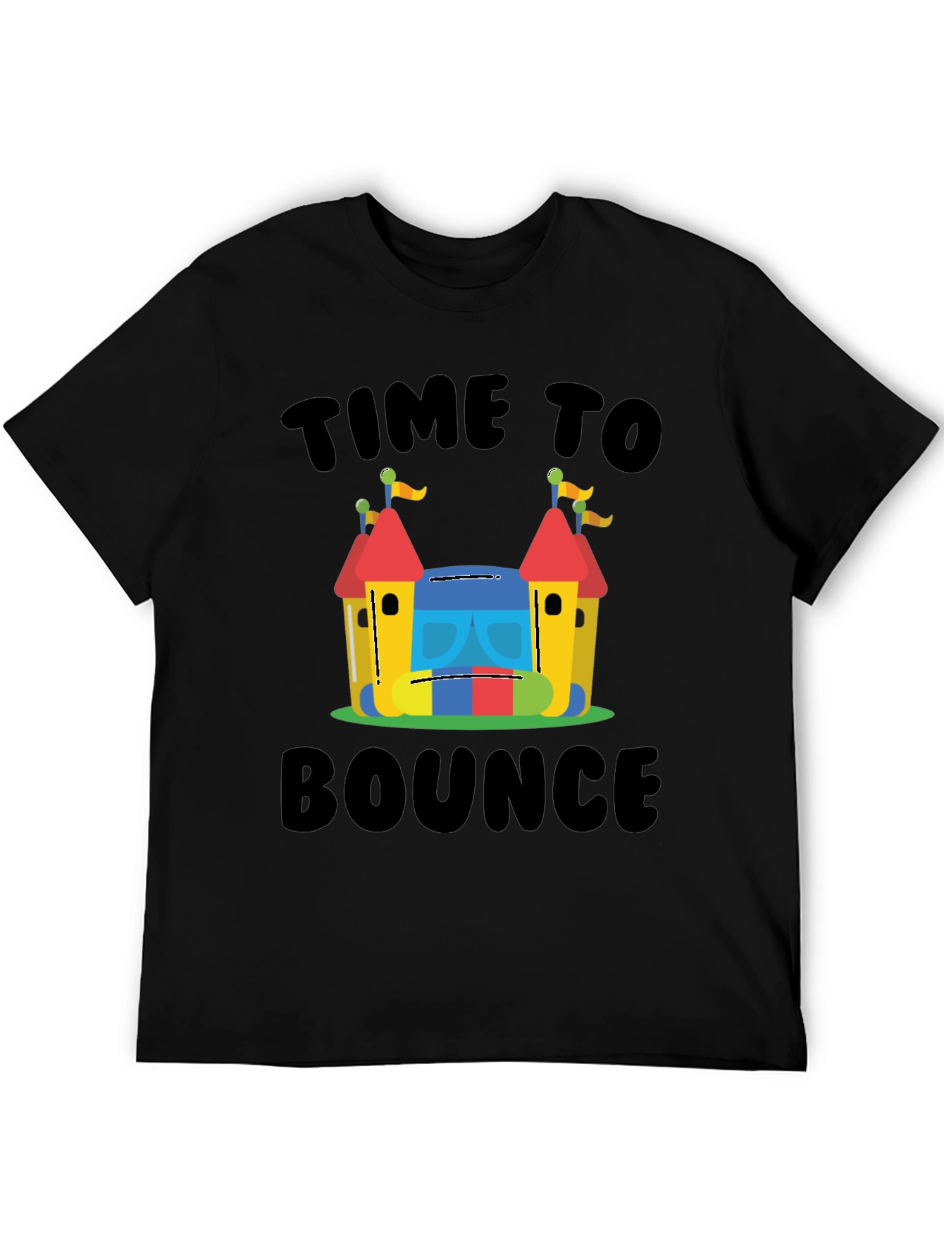 Time To Bounce T-Shirt - Fun Inflatable Castle Design