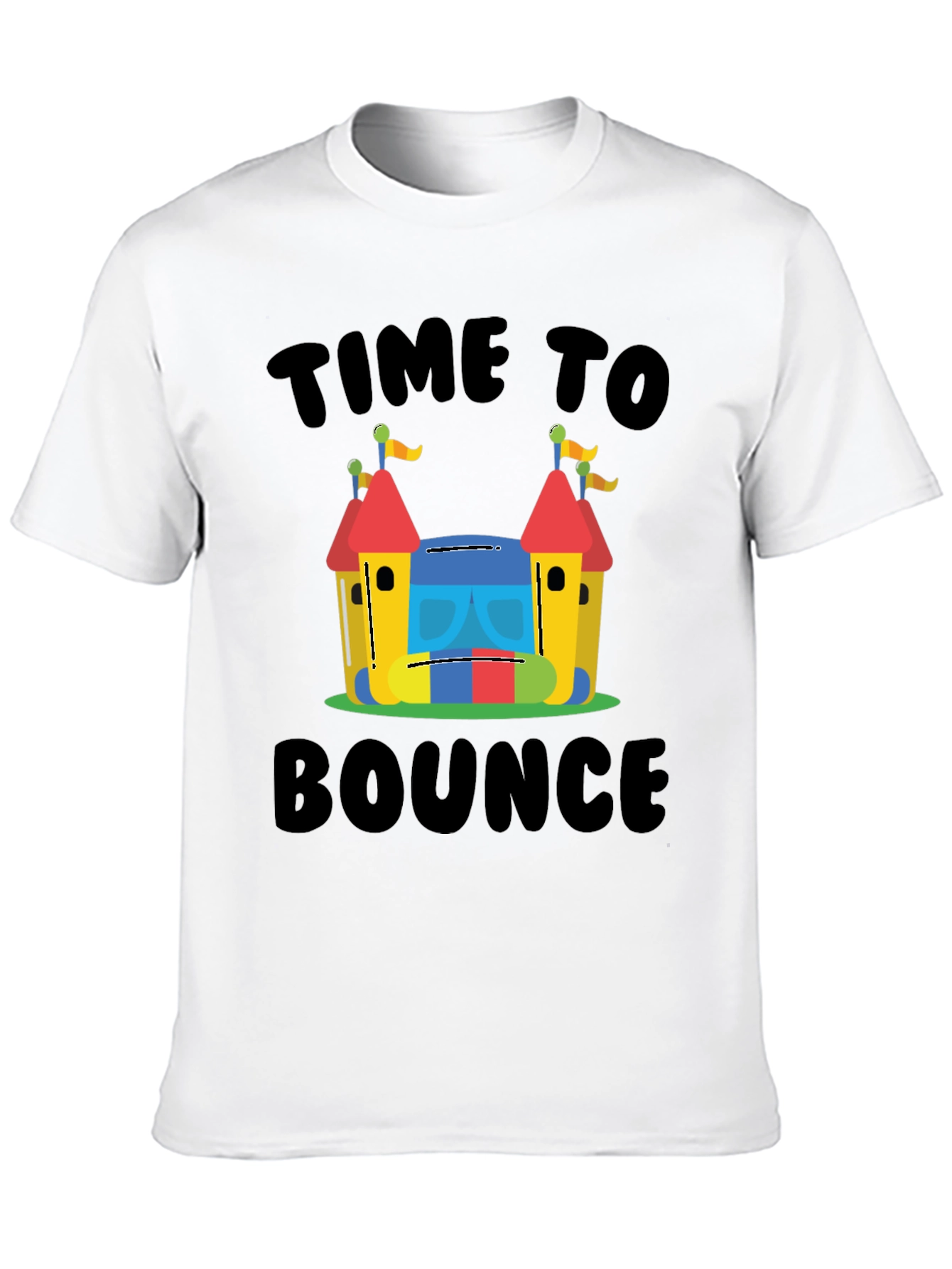 Time To Bounce T-Shirt - Fun Inflatable Castle Design