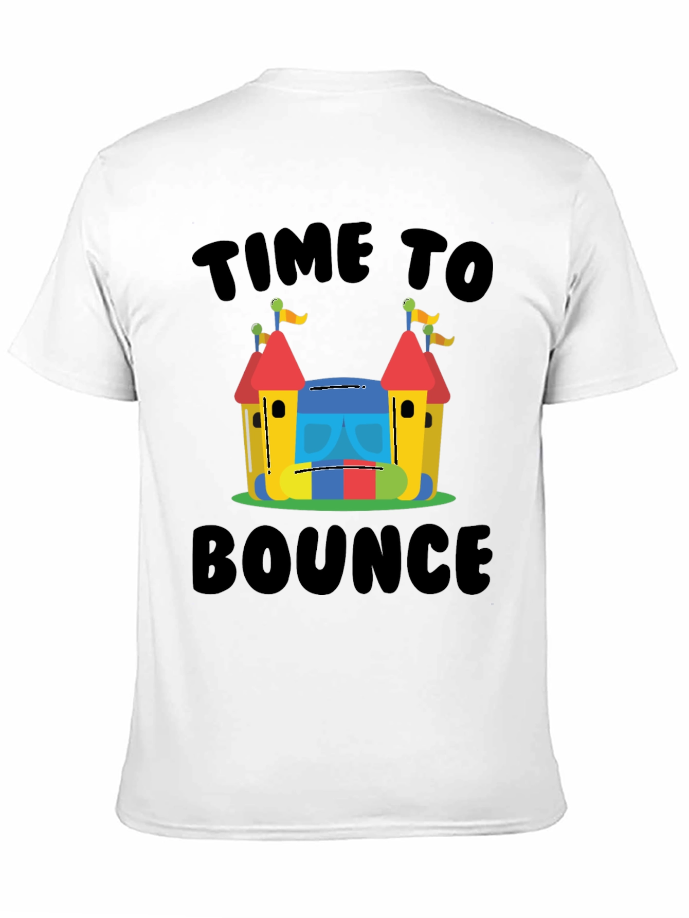 Time To Bounce T-Shirt - Fun Inflatable Castle Design