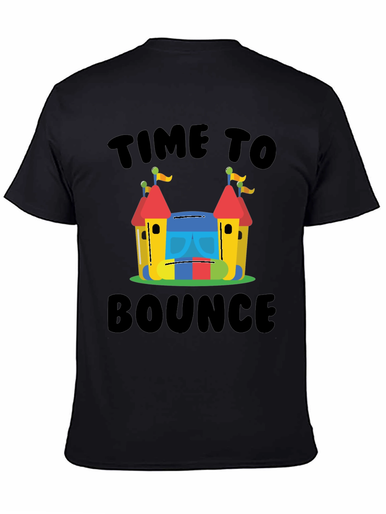 Time To Bounce T-Shirt - Fun Inflatable Castle Design