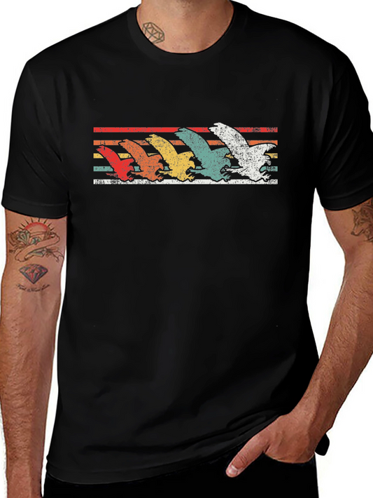 Retro Eagle Graphic Tee - Vintage Style Shirt
