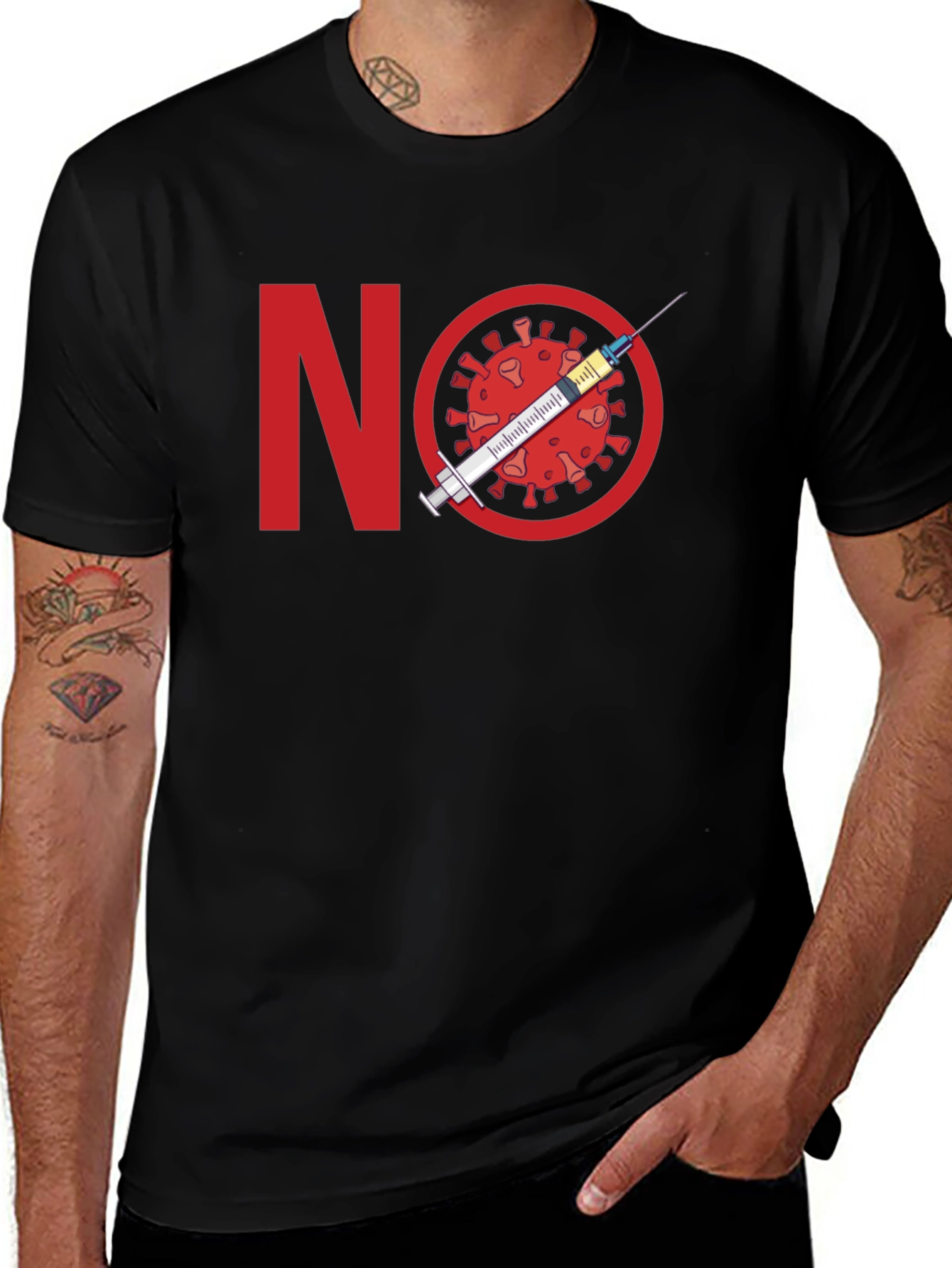 No Vaccine Protest T-Shirt