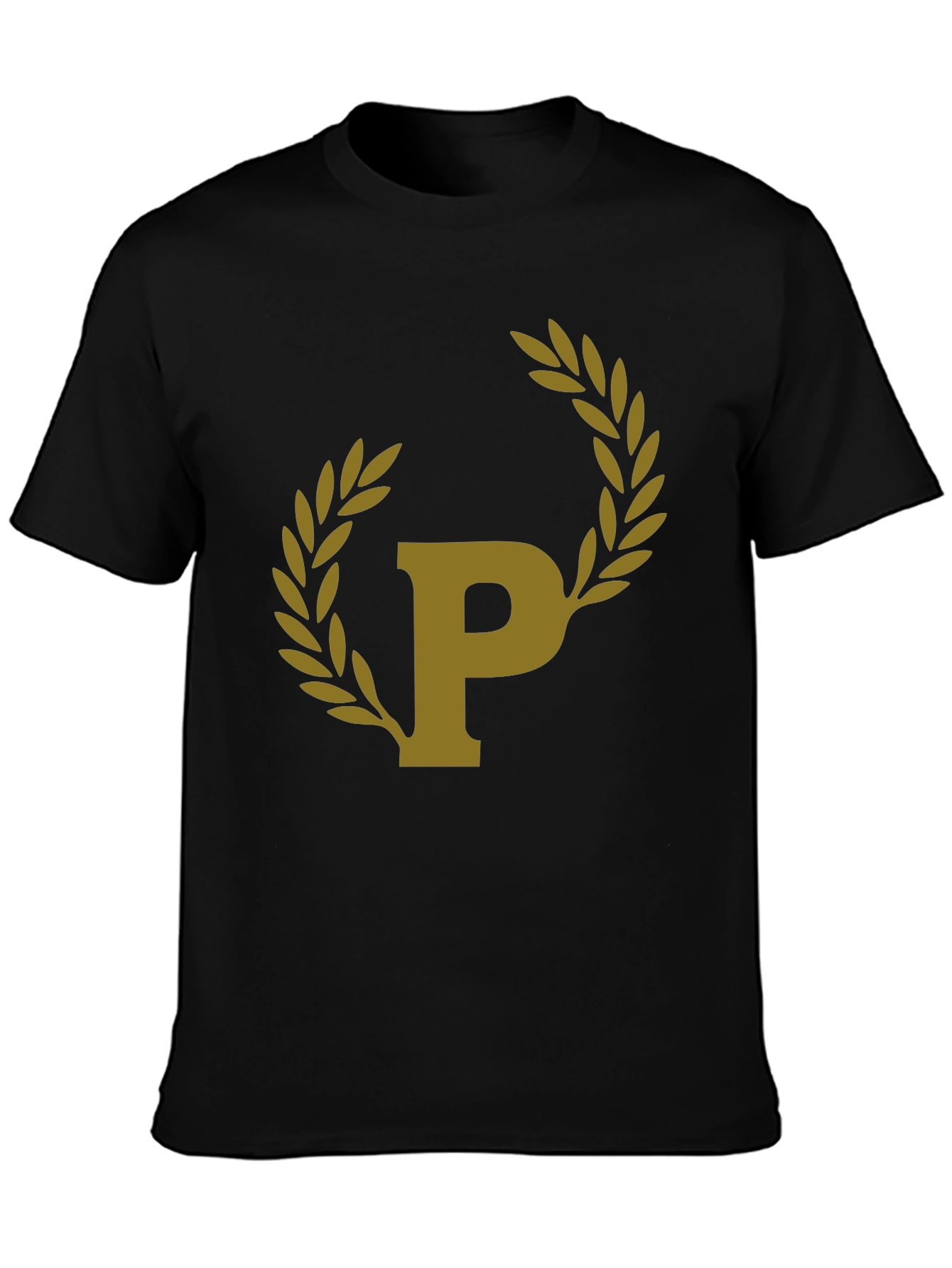 Black T-Shirt with Laurel P Design