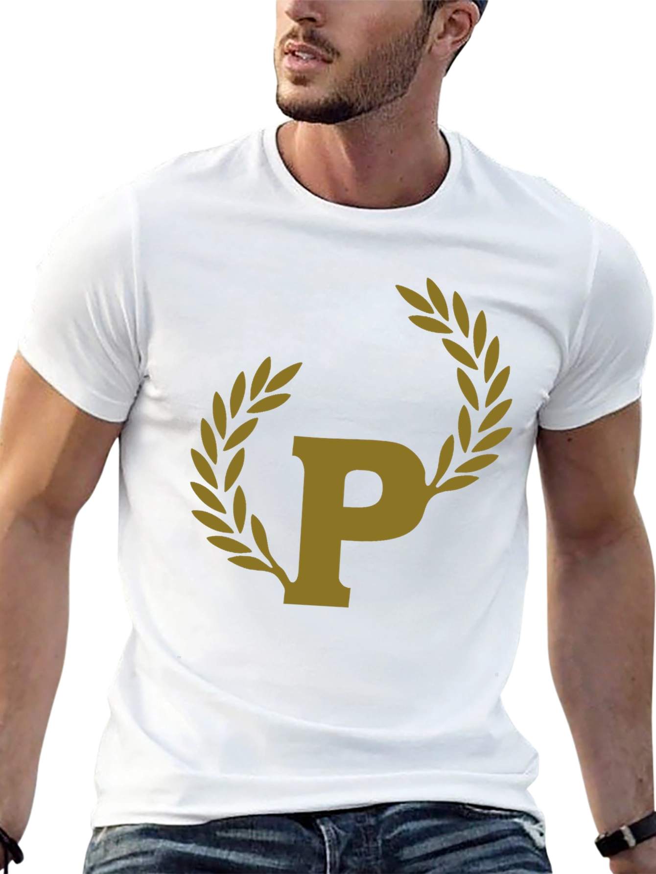 Black T-Shirt with Laurel P Design