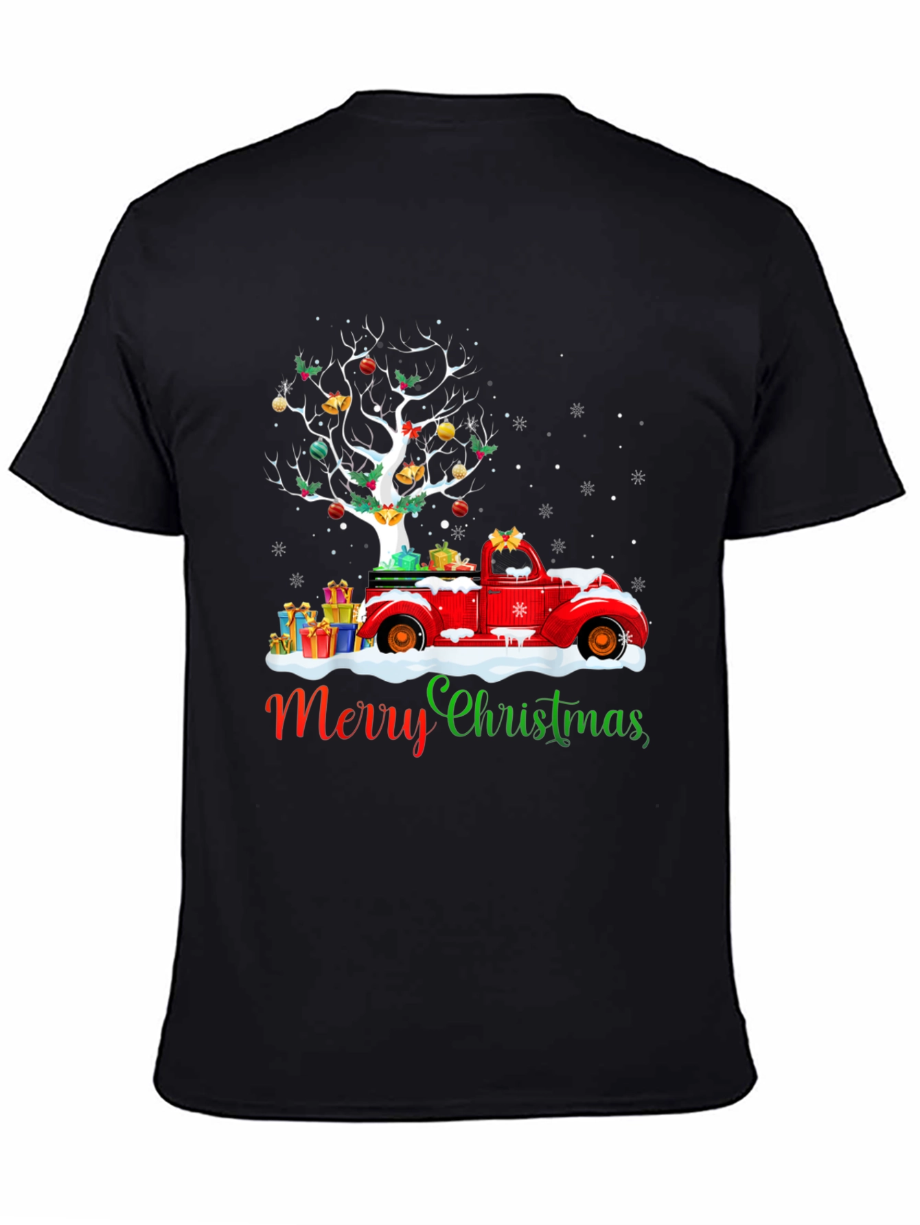 Festive Christmas Tree Truck Graphic Tee