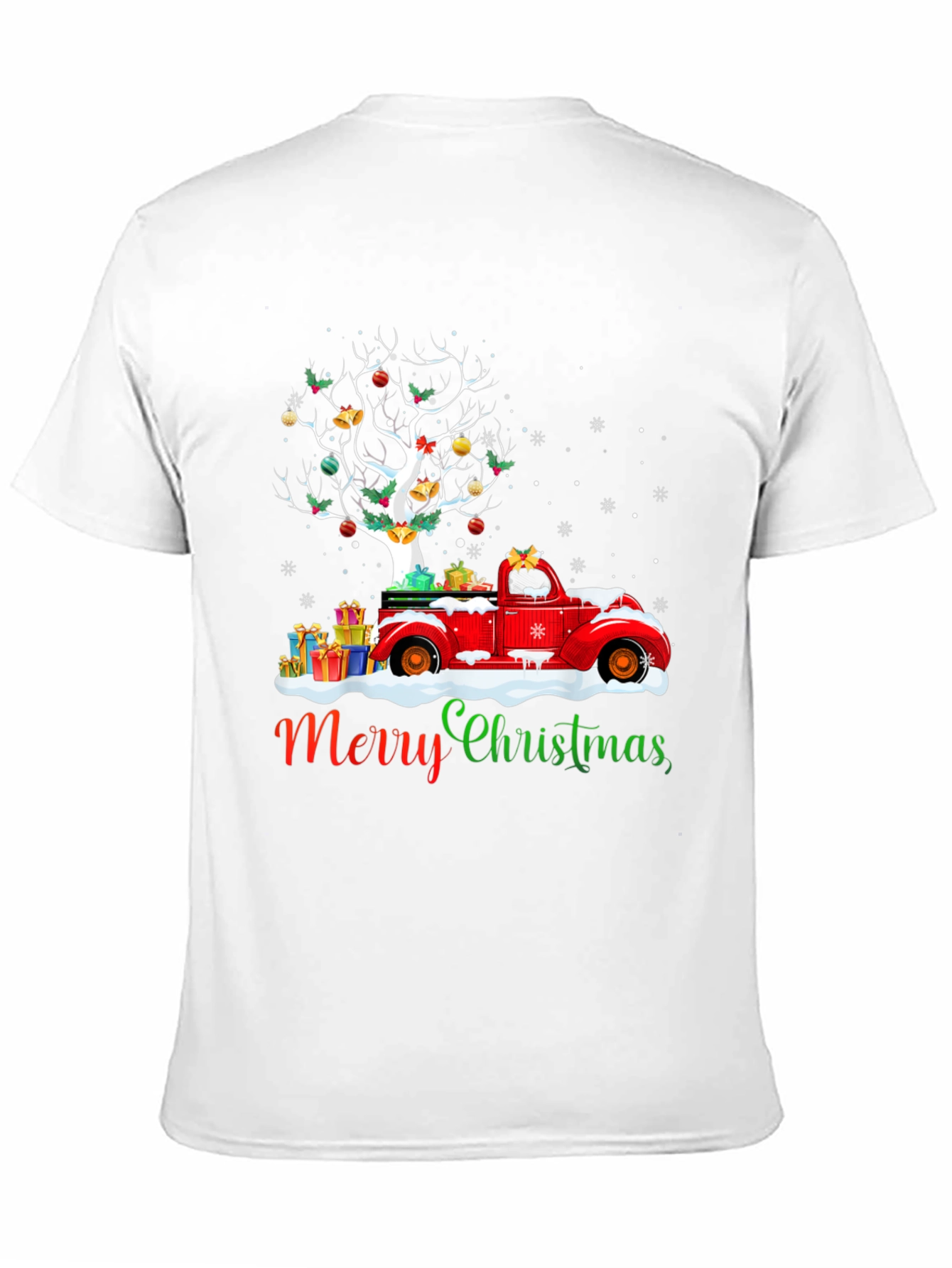 Festive Christmas Tree Truck Graphic Tee