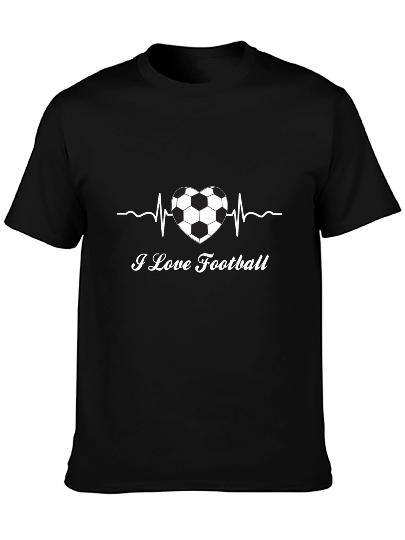 I Love Football Heartbeat T-Shirt