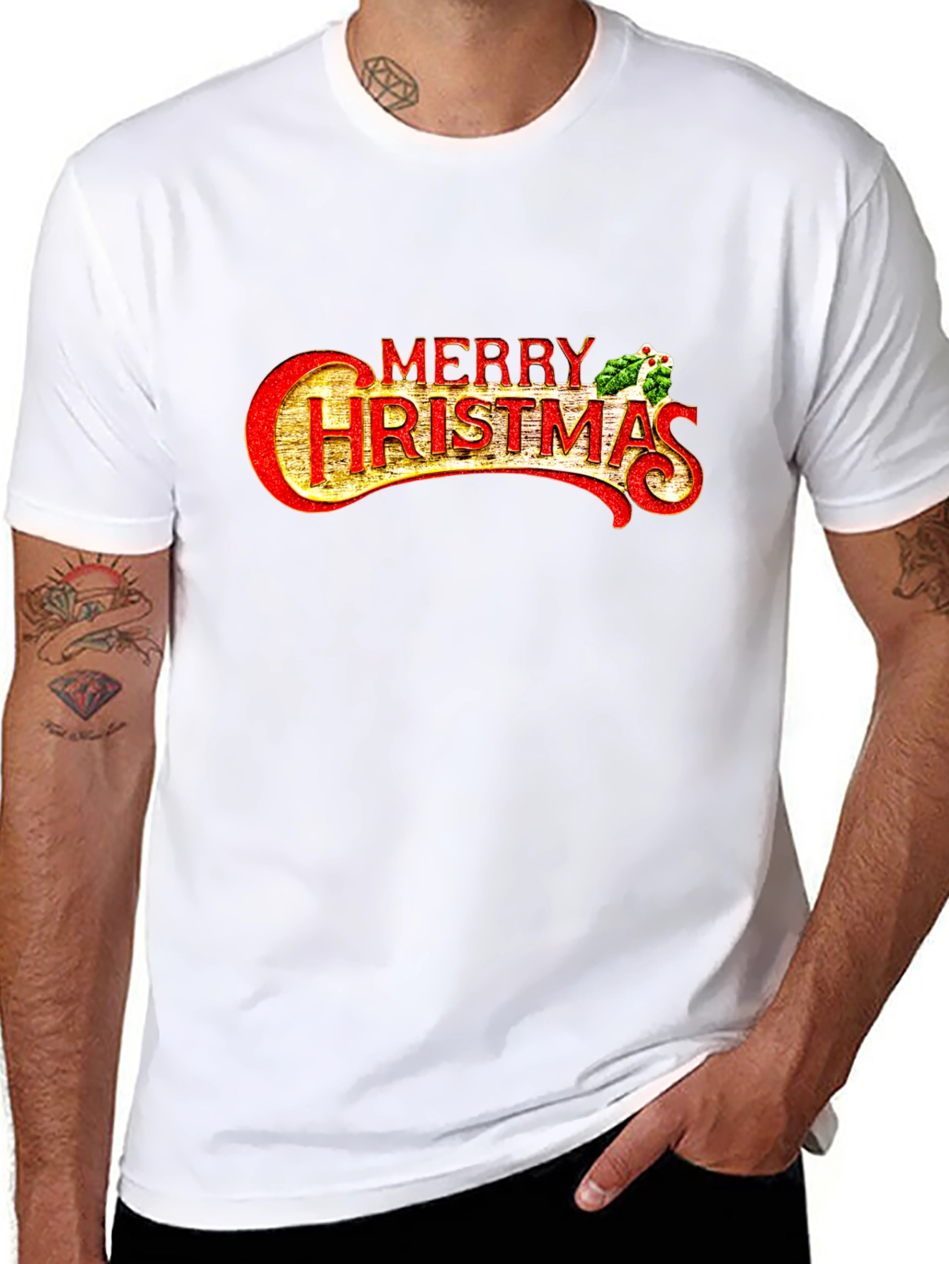 Festive Merry Christmas Graphic Tee - Holiday Style