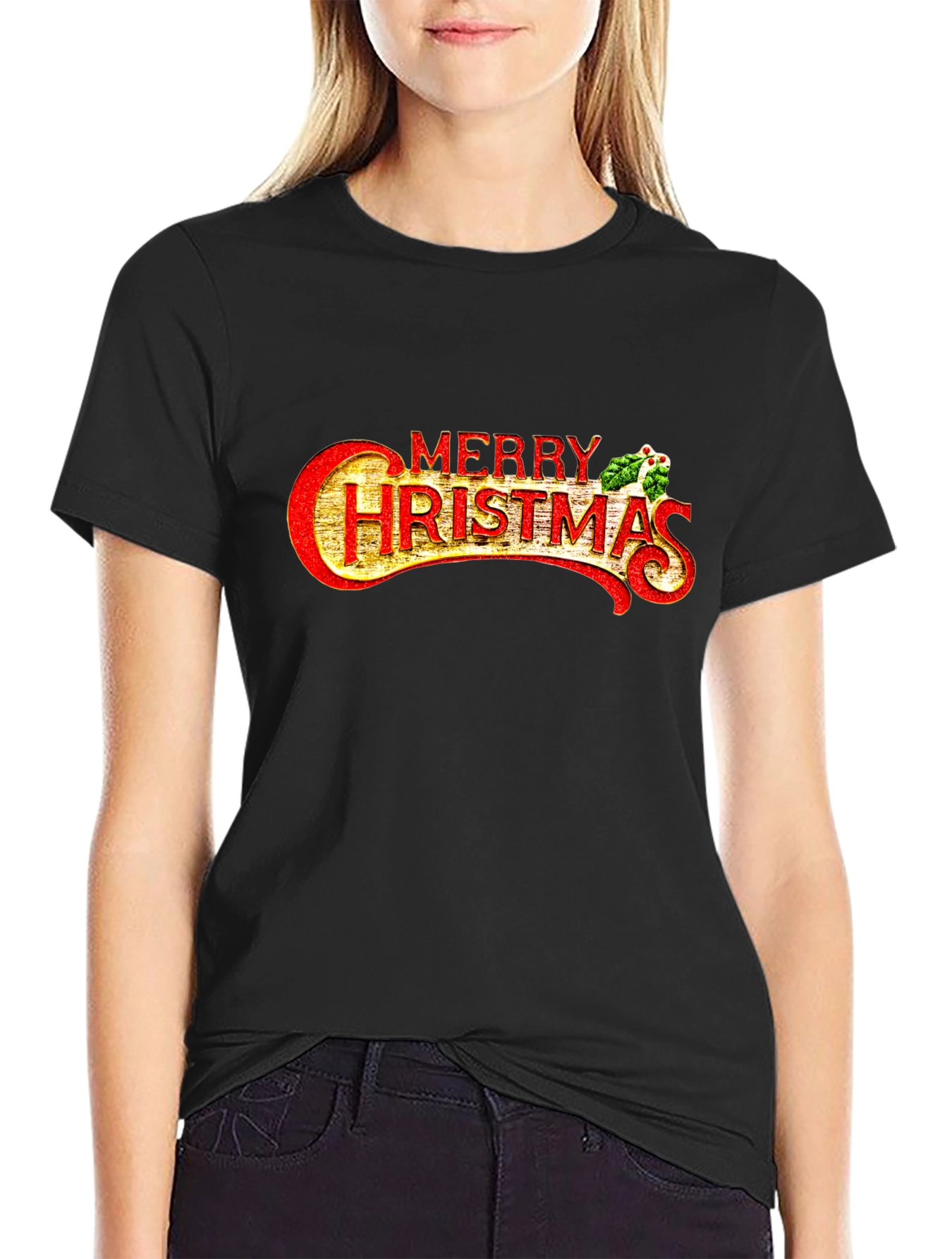 Festive Merry Christmas Graphic Tee - Holiday Style