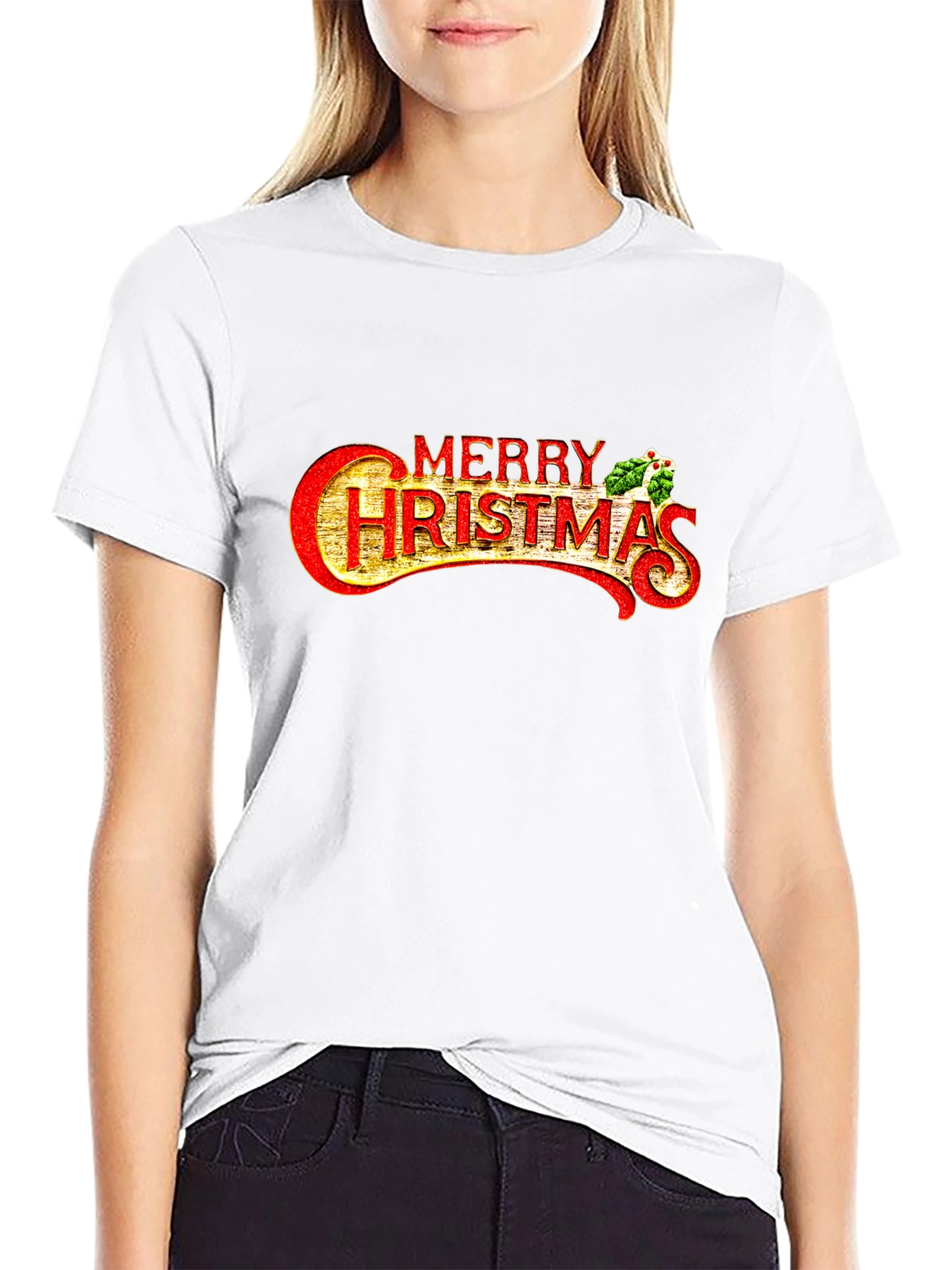 Festive Merry Christmas Graphic Tee - Holiday Style