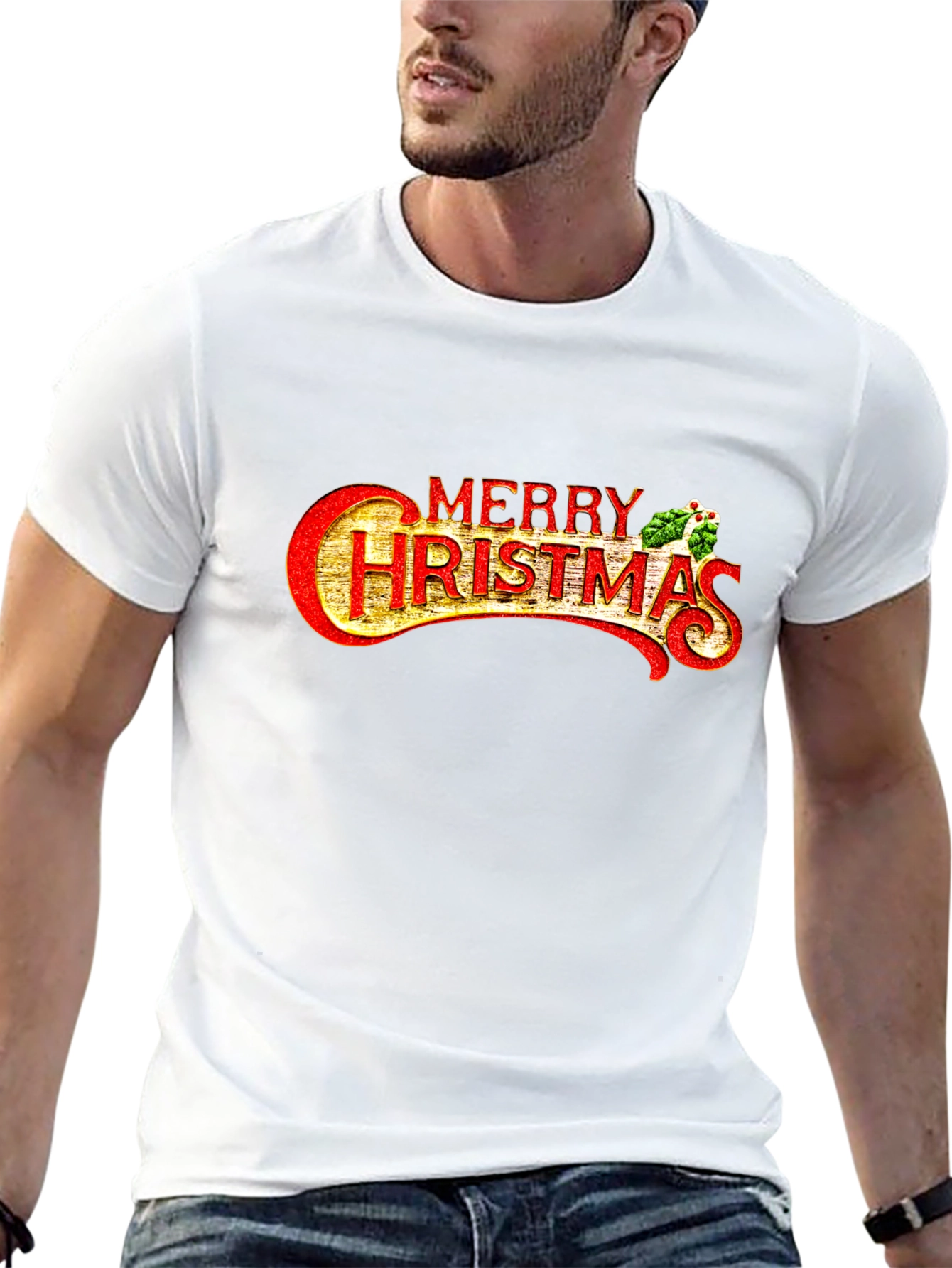 Festive Merry Christmas Graphic Tee - Holiday Style
