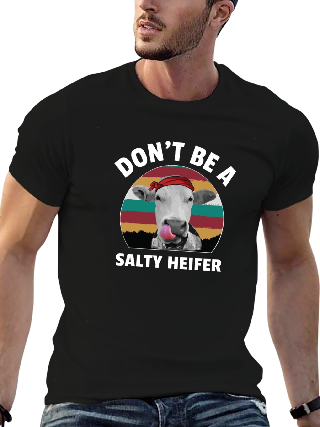 Dont Be A Salty Heifer Black T-Shirt