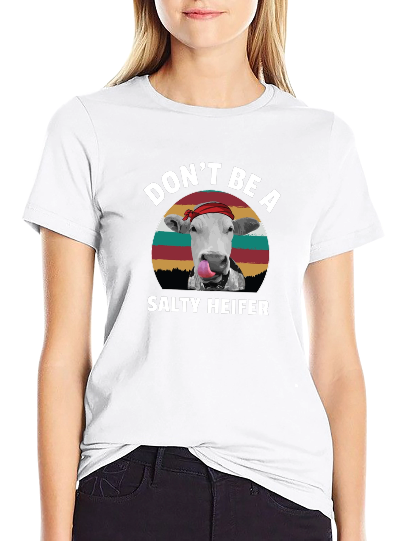 Dont Be A Salty Heifer Black T-Shirt