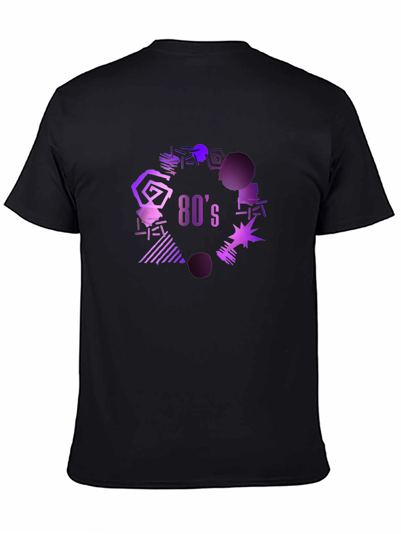 Retro 80s Graphic Tee - Black