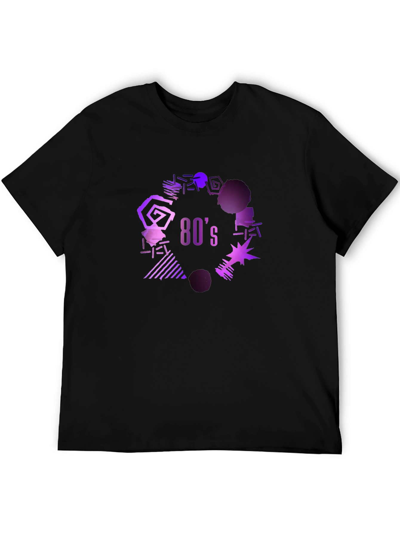 Retro 80s Graphic Tee - Black
