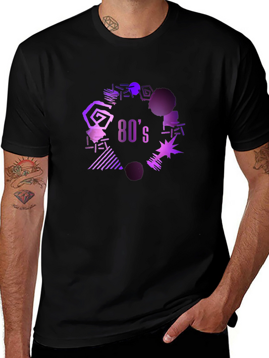 Retro 80s Graphic Tee - Black