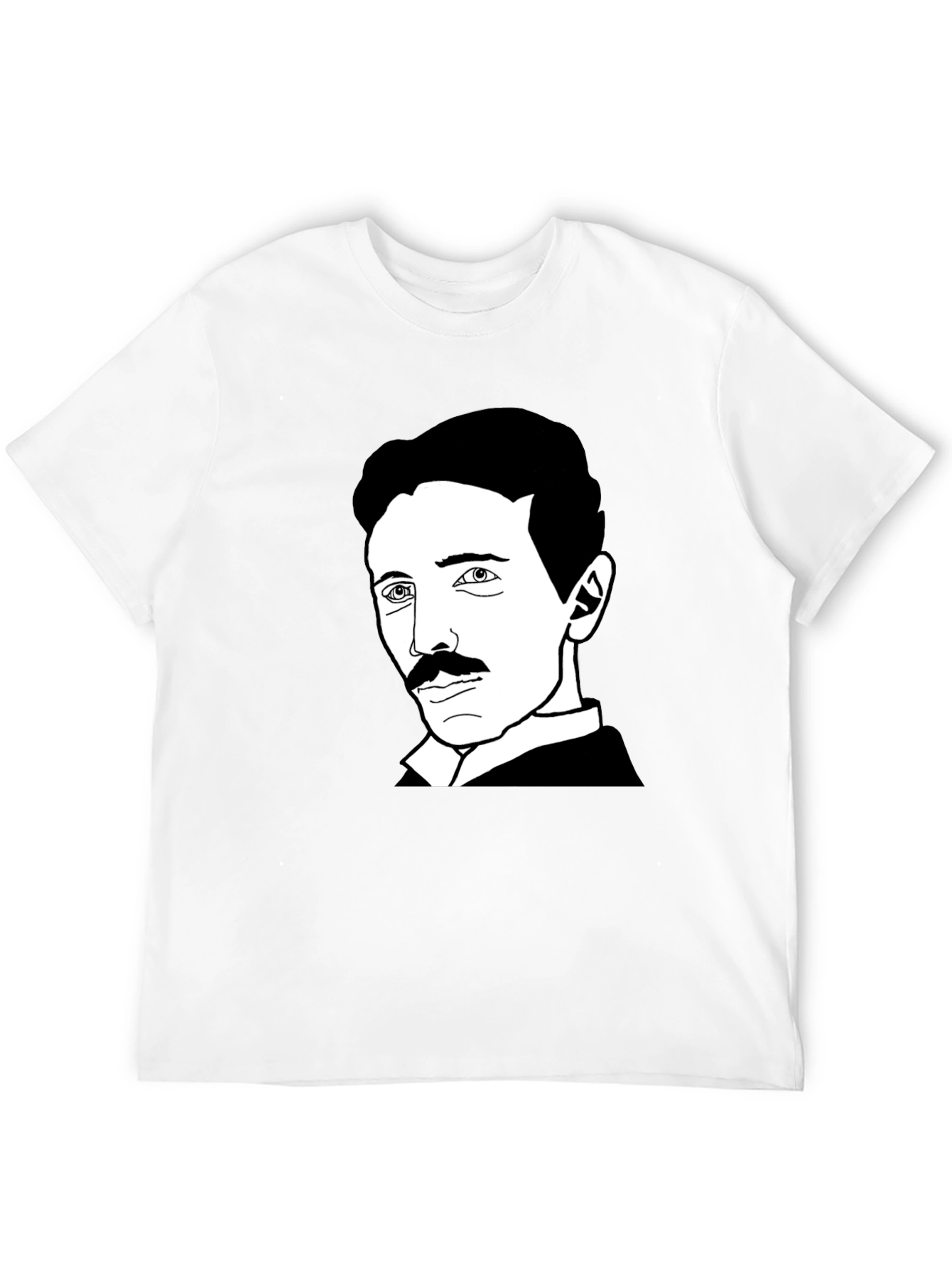 Nikola Tesla Graphic Print Black T-Shirt