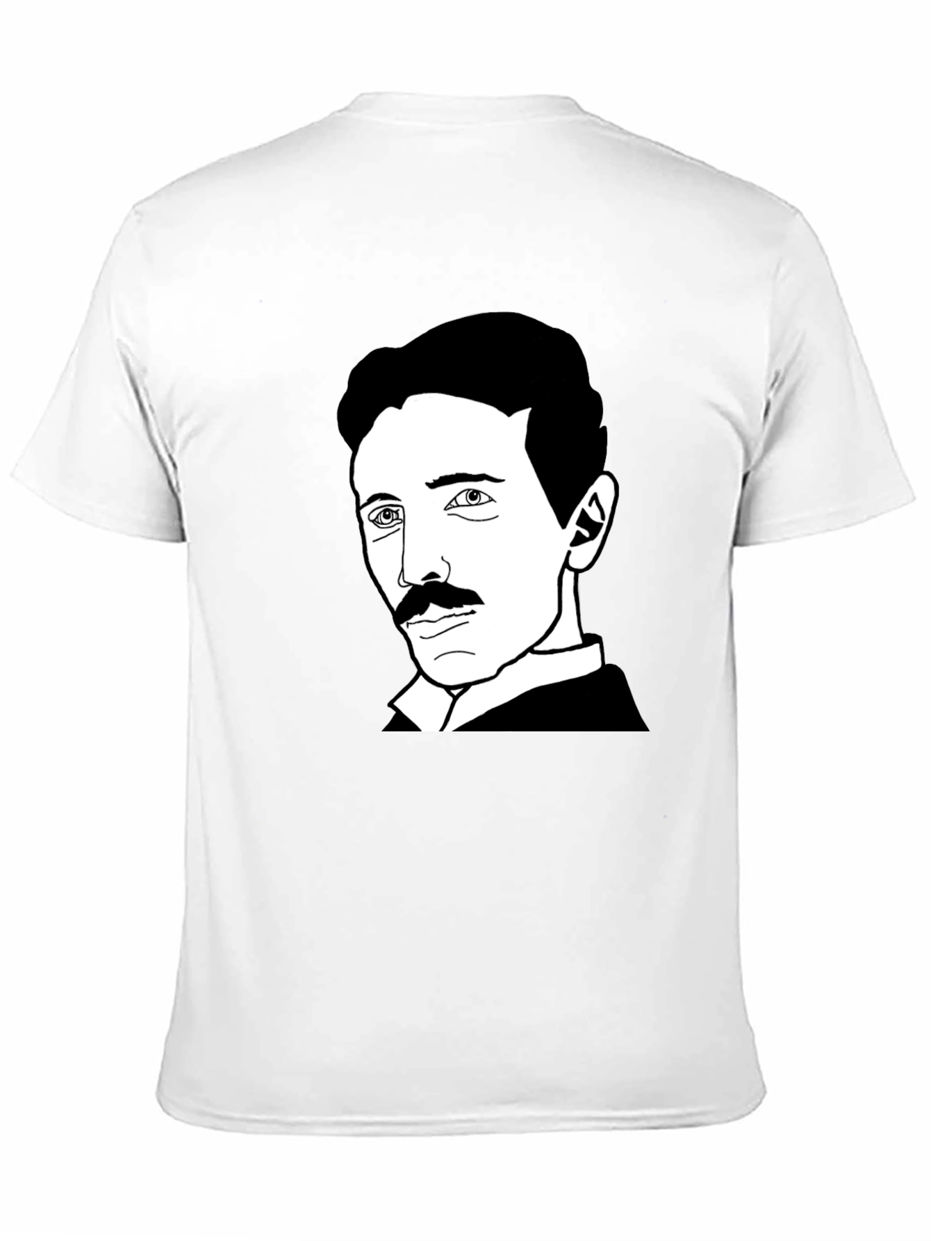 Nikola Tesla Graphic Print Black T-Shirt