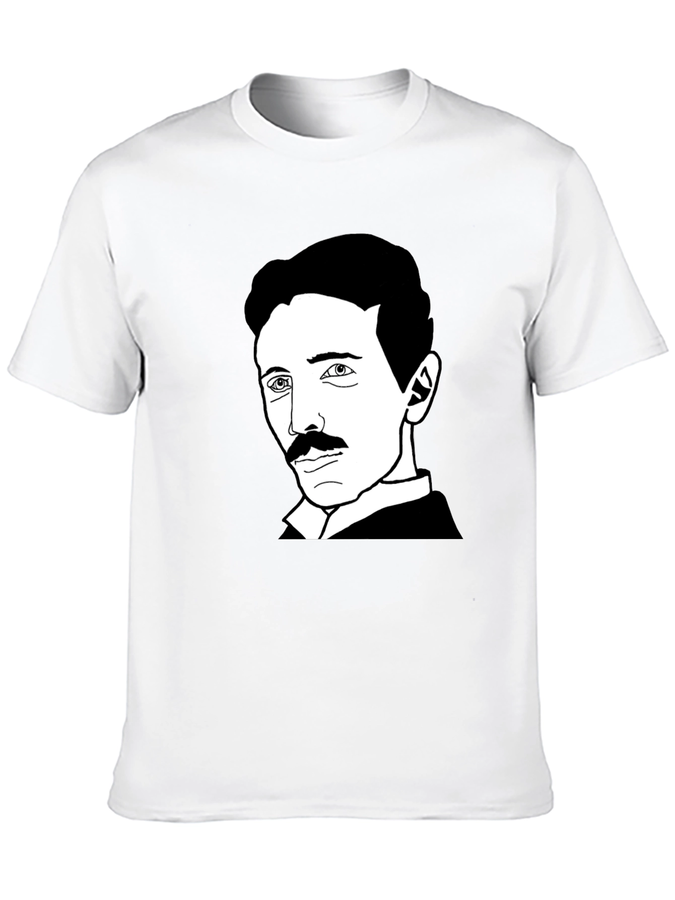 Nikola Tesla Graphic Print Black T-Shirt