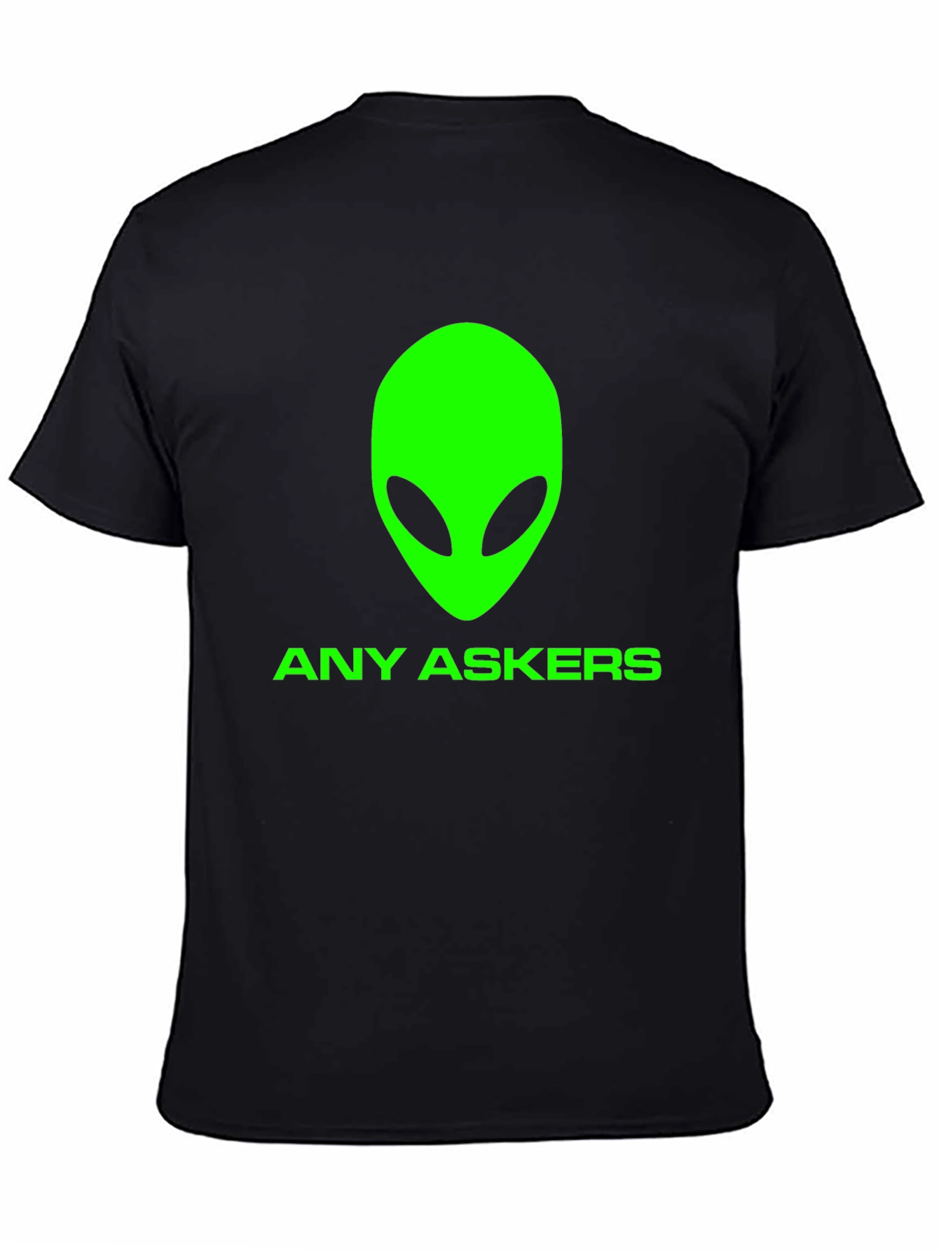 Any Askers? Alien Graphic T-Shirt - Black